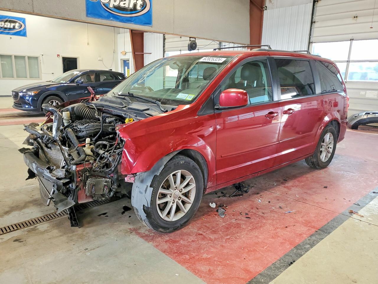 2014 Dodge Grand Caravan Sxt Red vin: 2C4RDGCG1ER264029