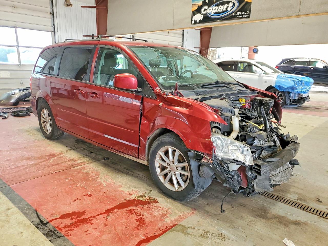 2014 Dodge Grand Caravan Sxt Red vin: 2C4RDGCG1ER264029