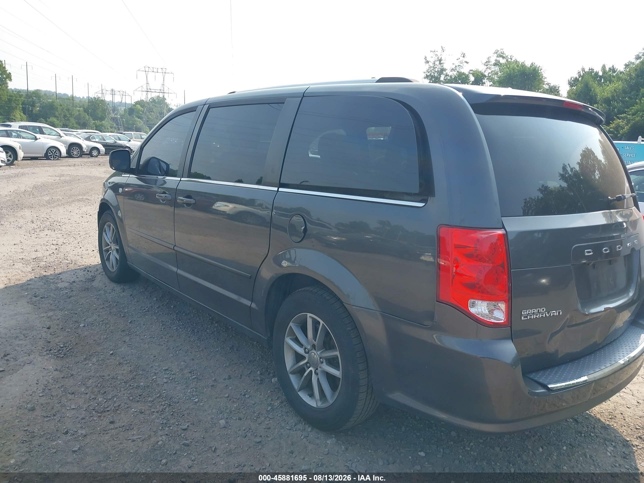 2014 Dodge Grand Caravan Sxt Gray vin: 2C4RDGCG1ER273961