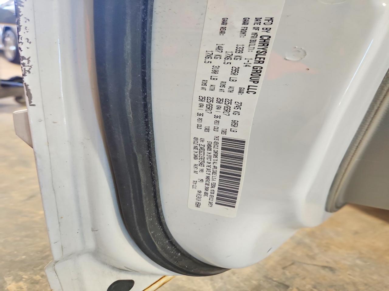 2014 Dodge Grand Caravan Sxt White vin: 2C4RDGCG1ER275483
