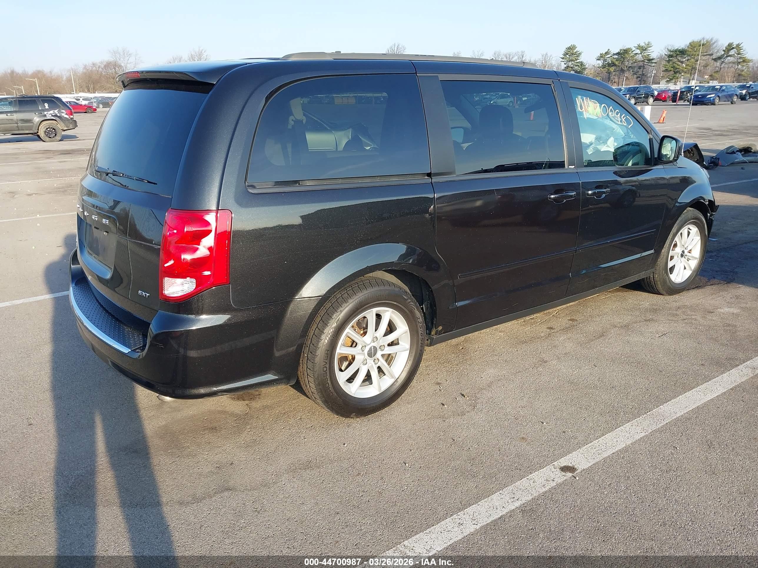 2014 Dodge Grand Caravan Sxt Black vin: 2C4RDGCG1ER276181