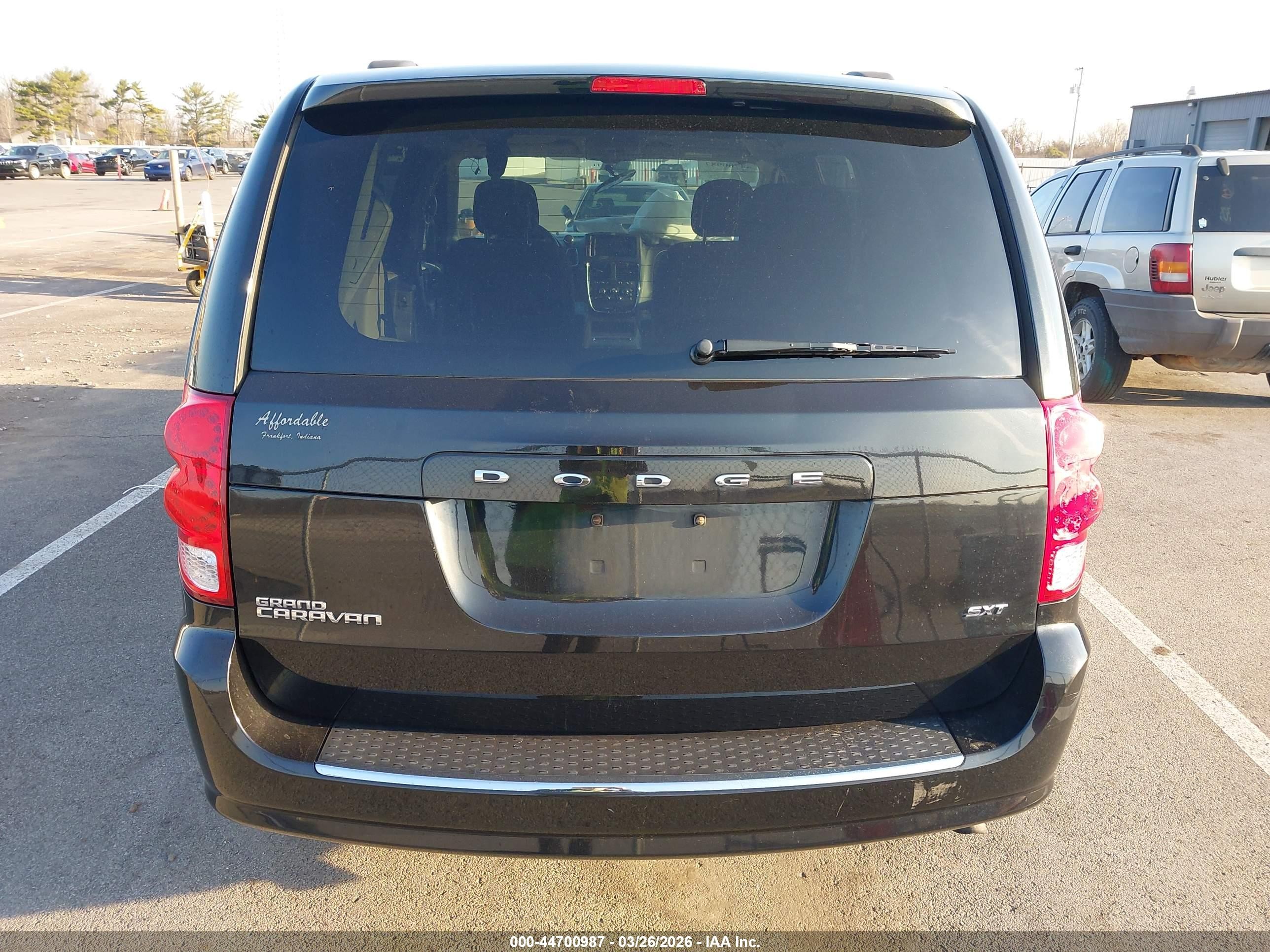 2014 Dodge Grand Caravan Sxt Black vin: 2C4RDGCG1ER276181
