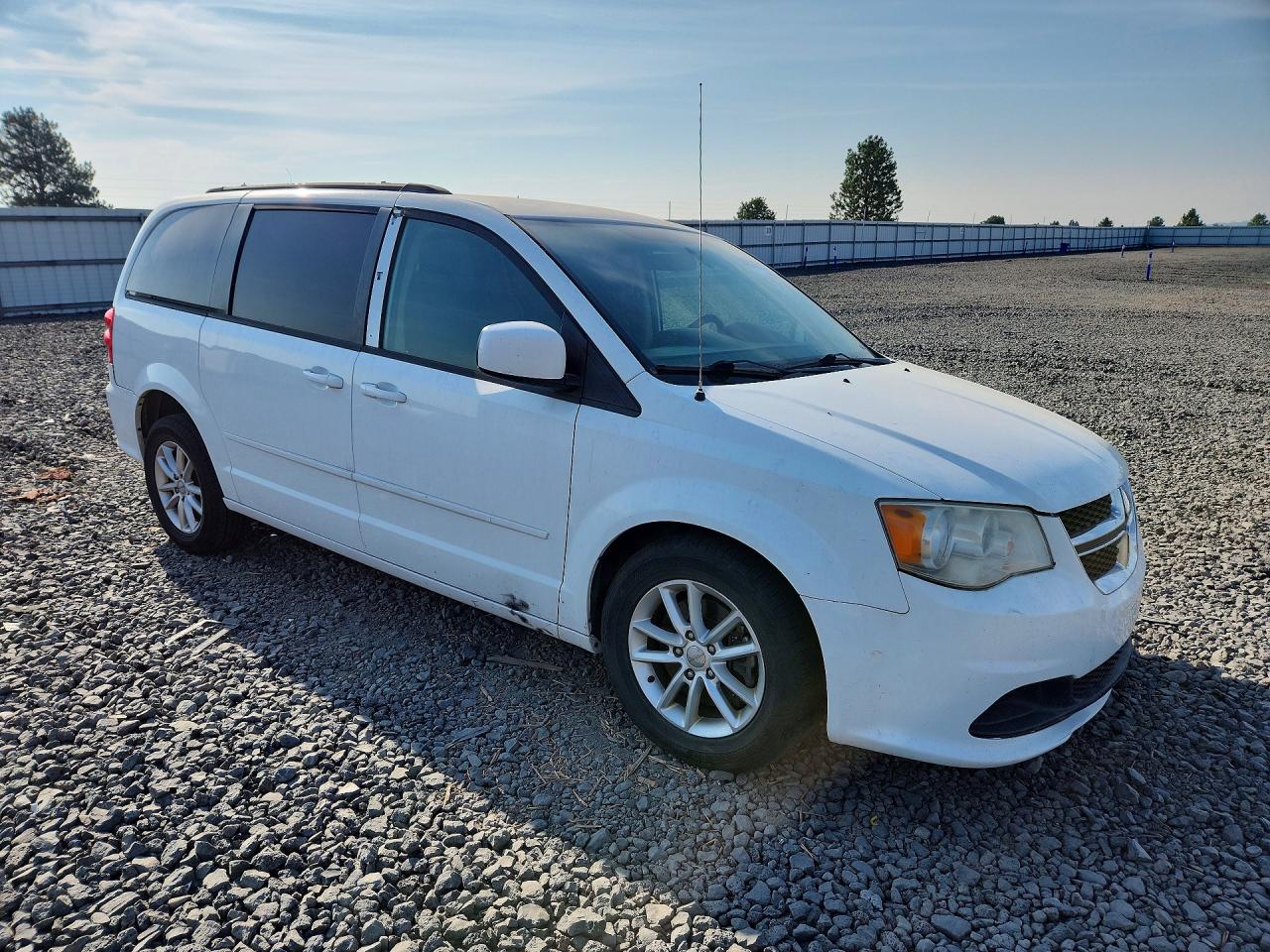 2014 Dodge Grand Caravan Sxt White vin: 2C4RDGCG1ER347475