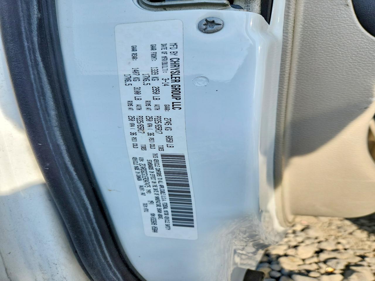 2014 Dodge Grand Caravan Sxt White vin: 2C4RDGCG1ER347475
