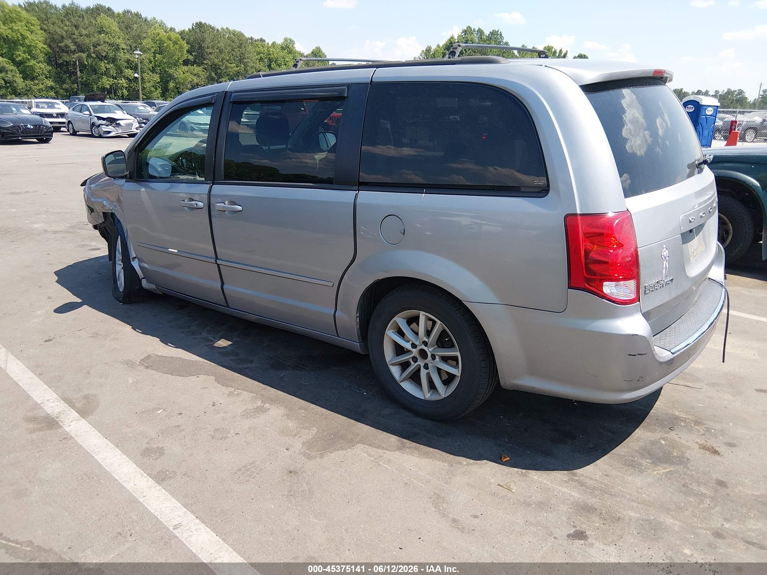2014 Dodge Grand Caravan Sxt Silver vin: 2C4RDGCG1ER391184