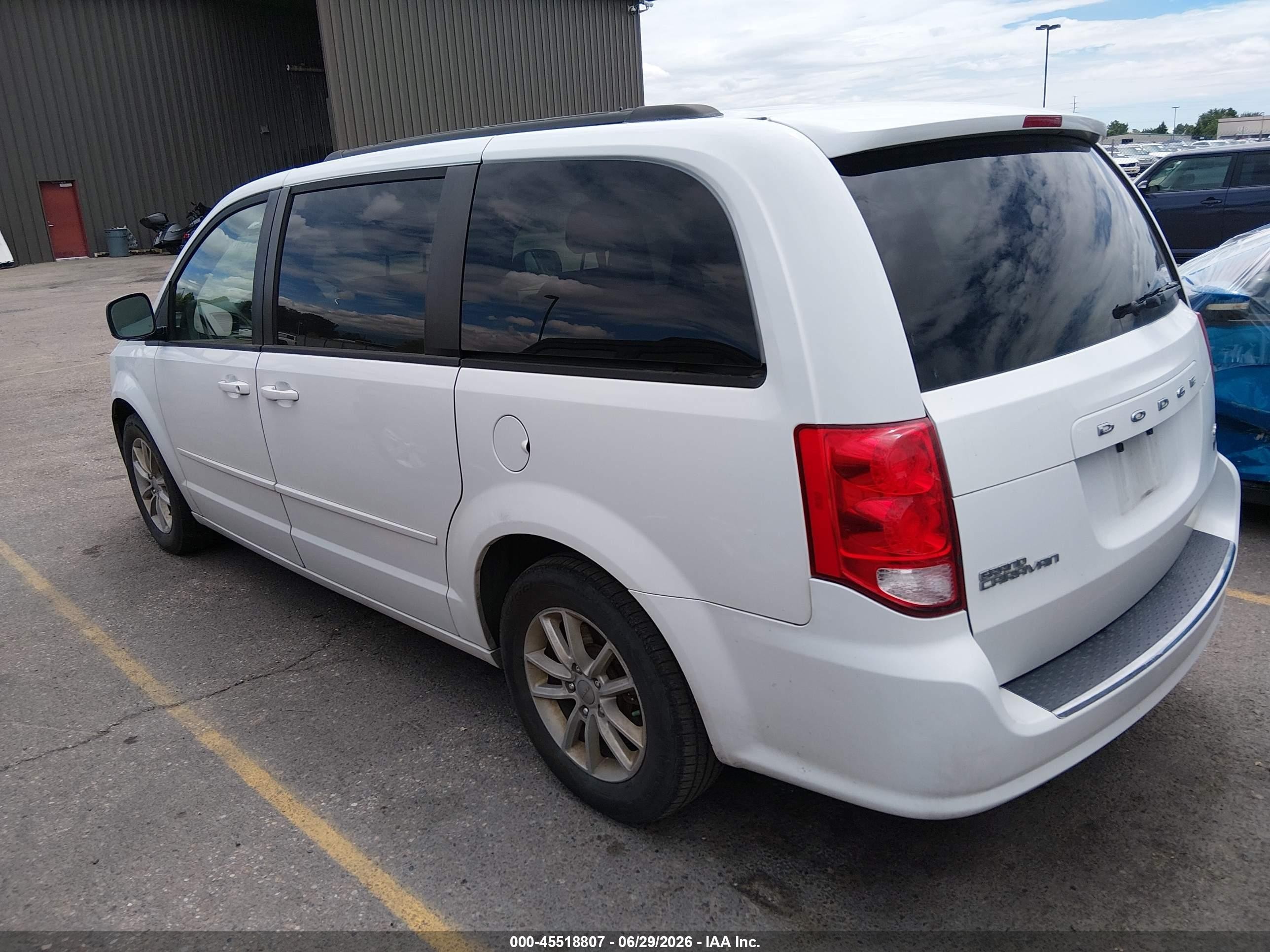 2014 Dodge Grand Caravan Sxt White vin: 2C4RDGCG1ER429058