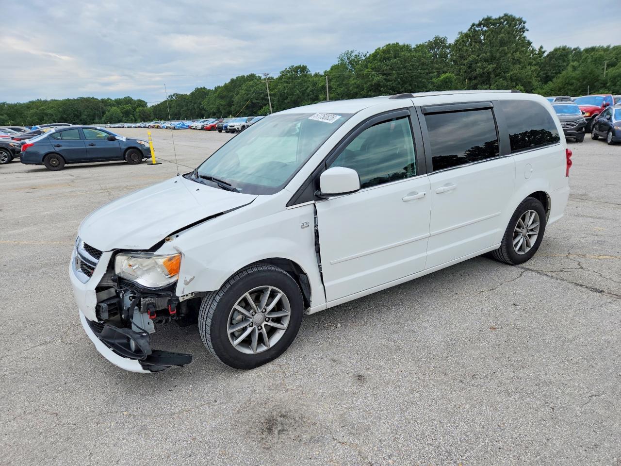 2014 Dodge Grand Caravan Sxt White vin: 2C4RDGCG1ER452081