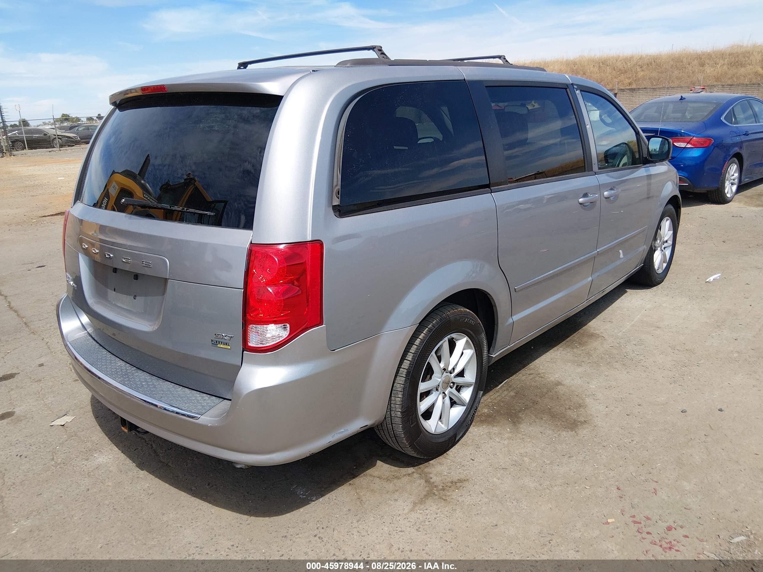 2014 Dodge Grand Caravan Sxt Silver vin: 2C4RDGCG1ER478647