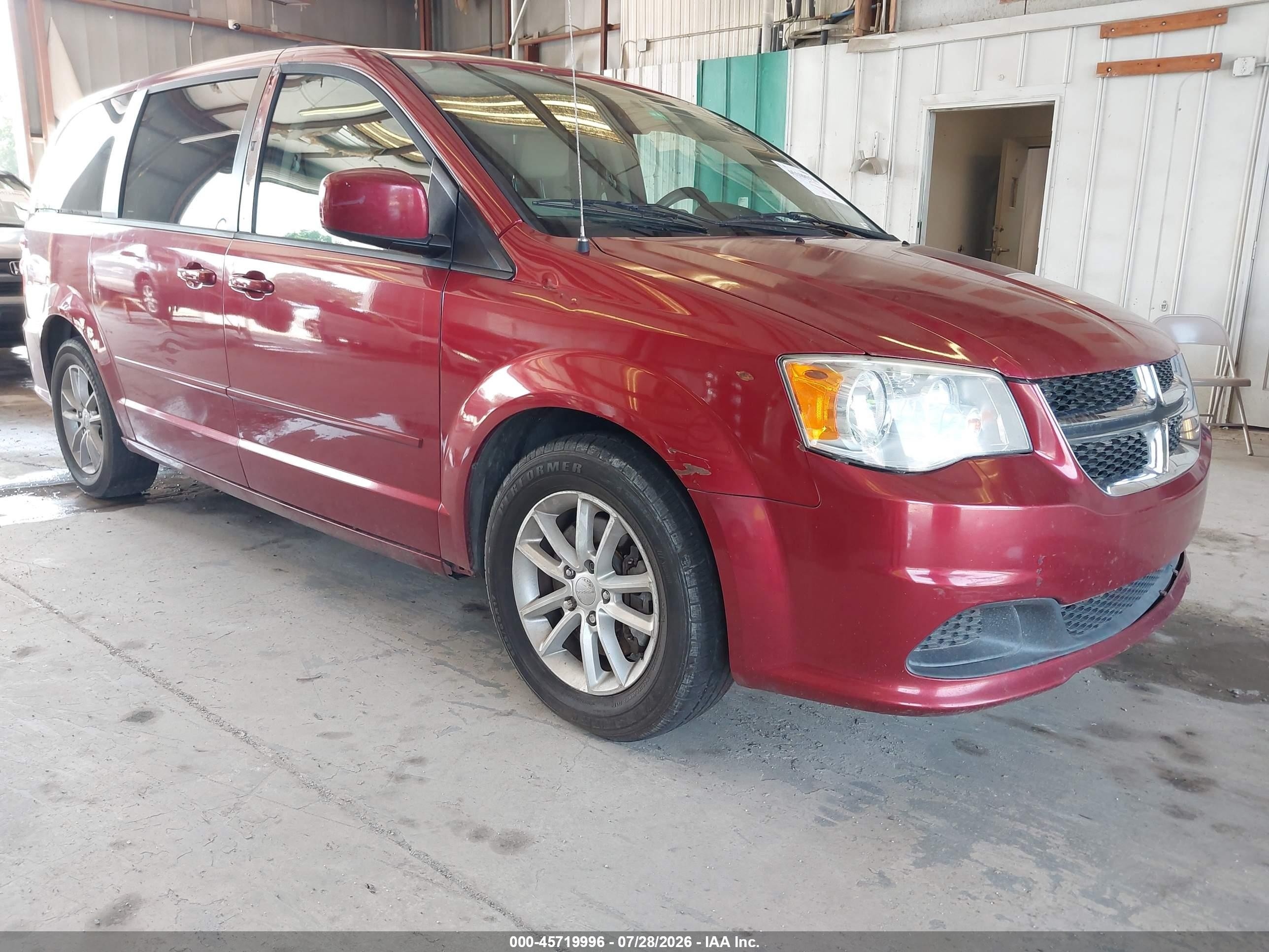 2015 Dodge Grand Caravan Sxt Burgundy vin: 2C4RDGCG1FR548715