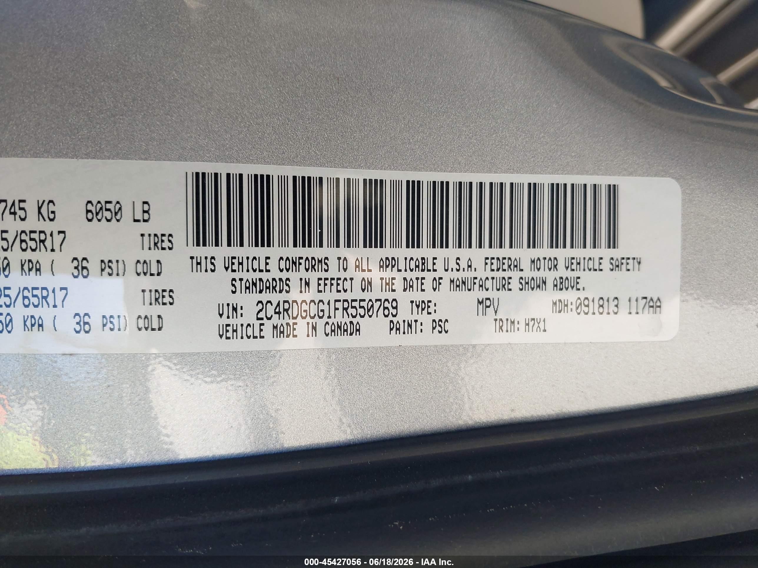 2015 Dodge Grand Caravan Sxt Silver vin: 2C4RDGCG1FR550769