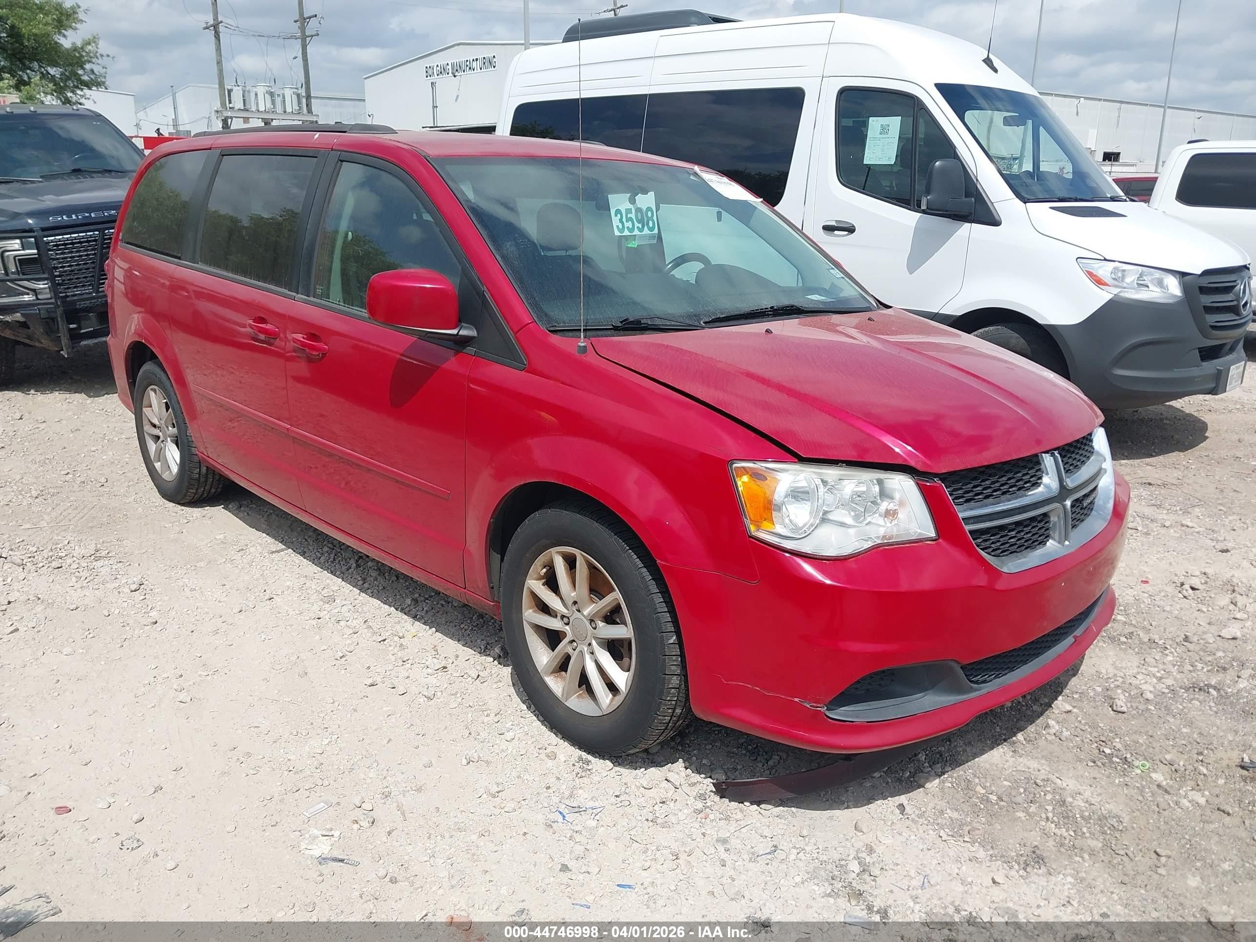 2015 Dodge Grand Caravan Sxt Red vin: 2C4RDGCG1FR555728