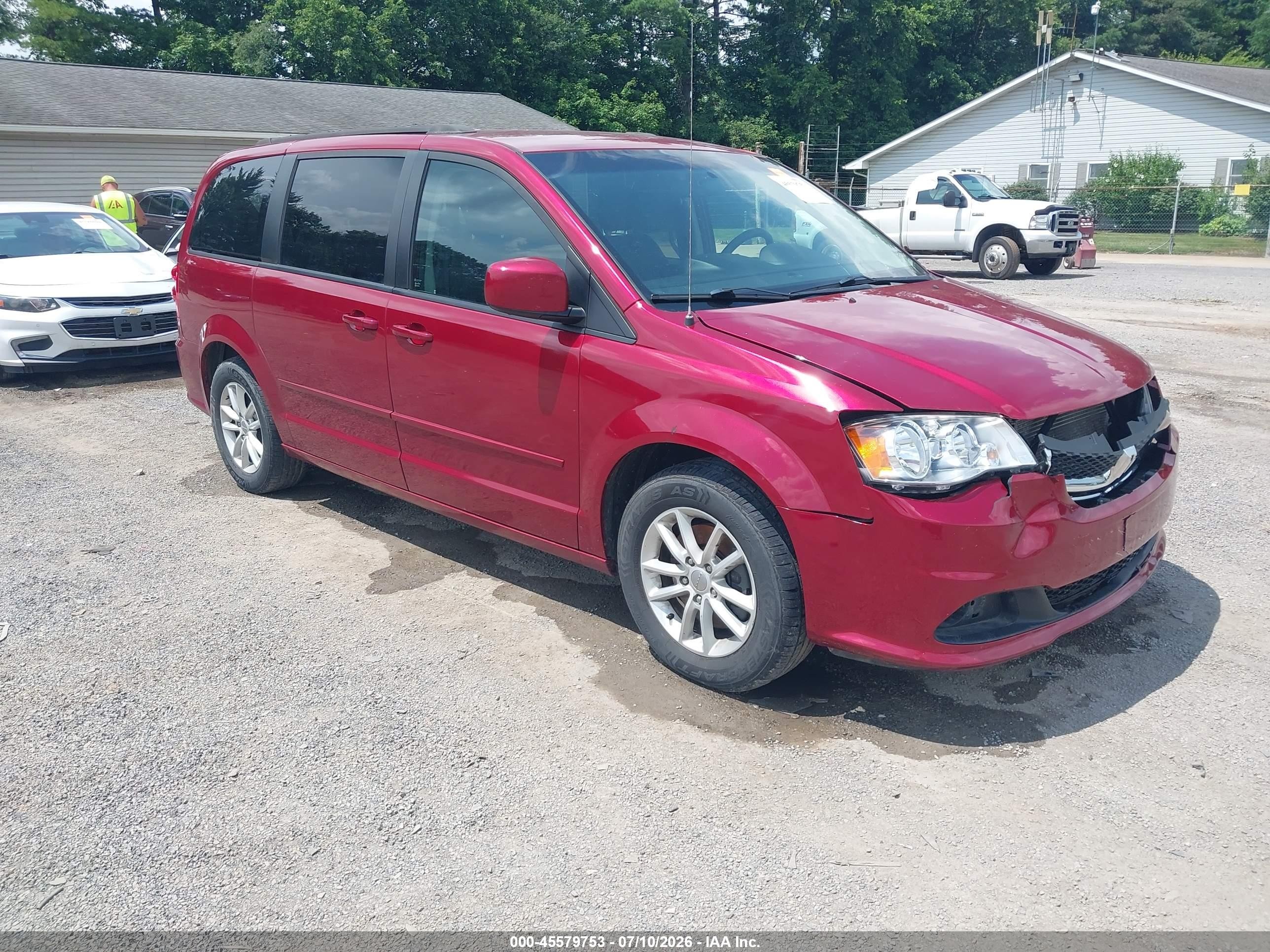 2015 Dodge Grand Caravan Sxt Maroon vin: 2C4RDGCG1FR668837