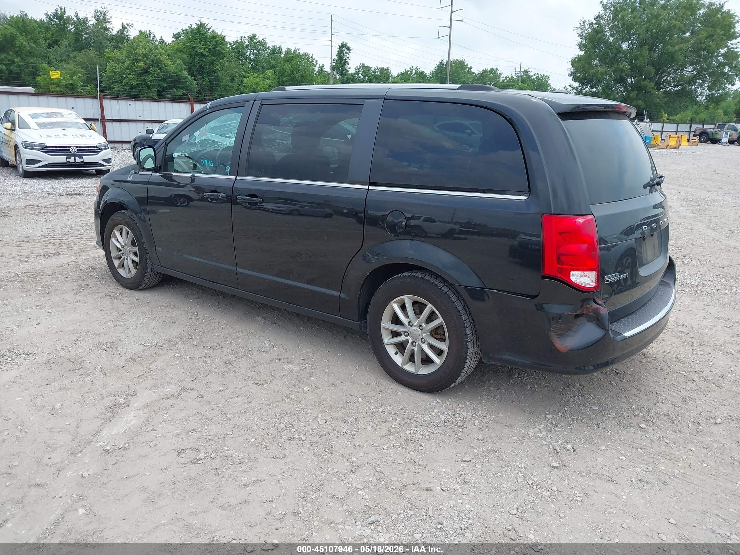 2019 Dodge Grand Caravan Sxt Черный vin: 2C4RDGCG1KR742736