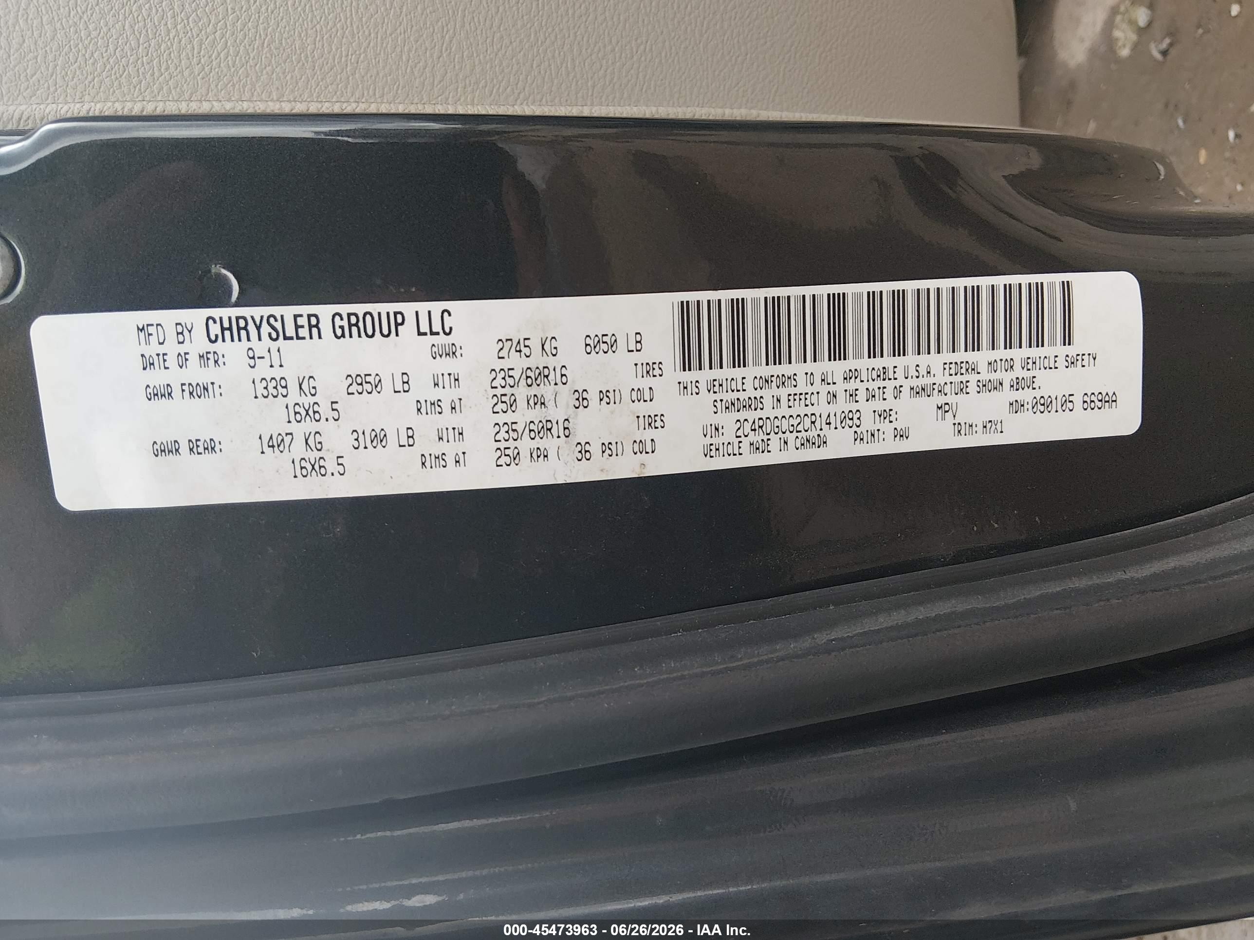 2012 Dodge Grand Caravan Sxt Gray vin: 2C4RDGCG2CR141093