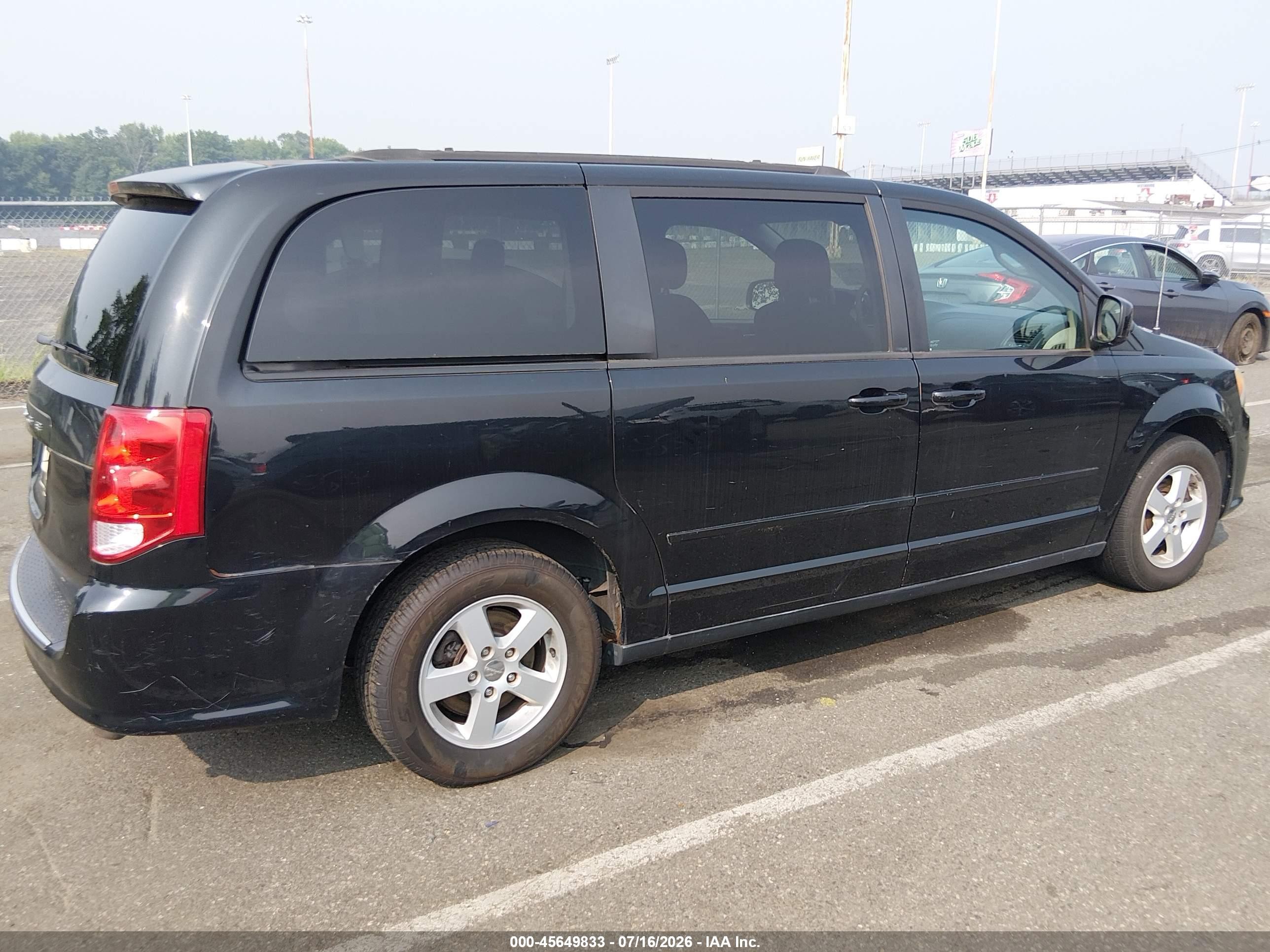 2012 Dodge Grand Caravan Sxt Black vin: 2C4RDGCG2CR179603