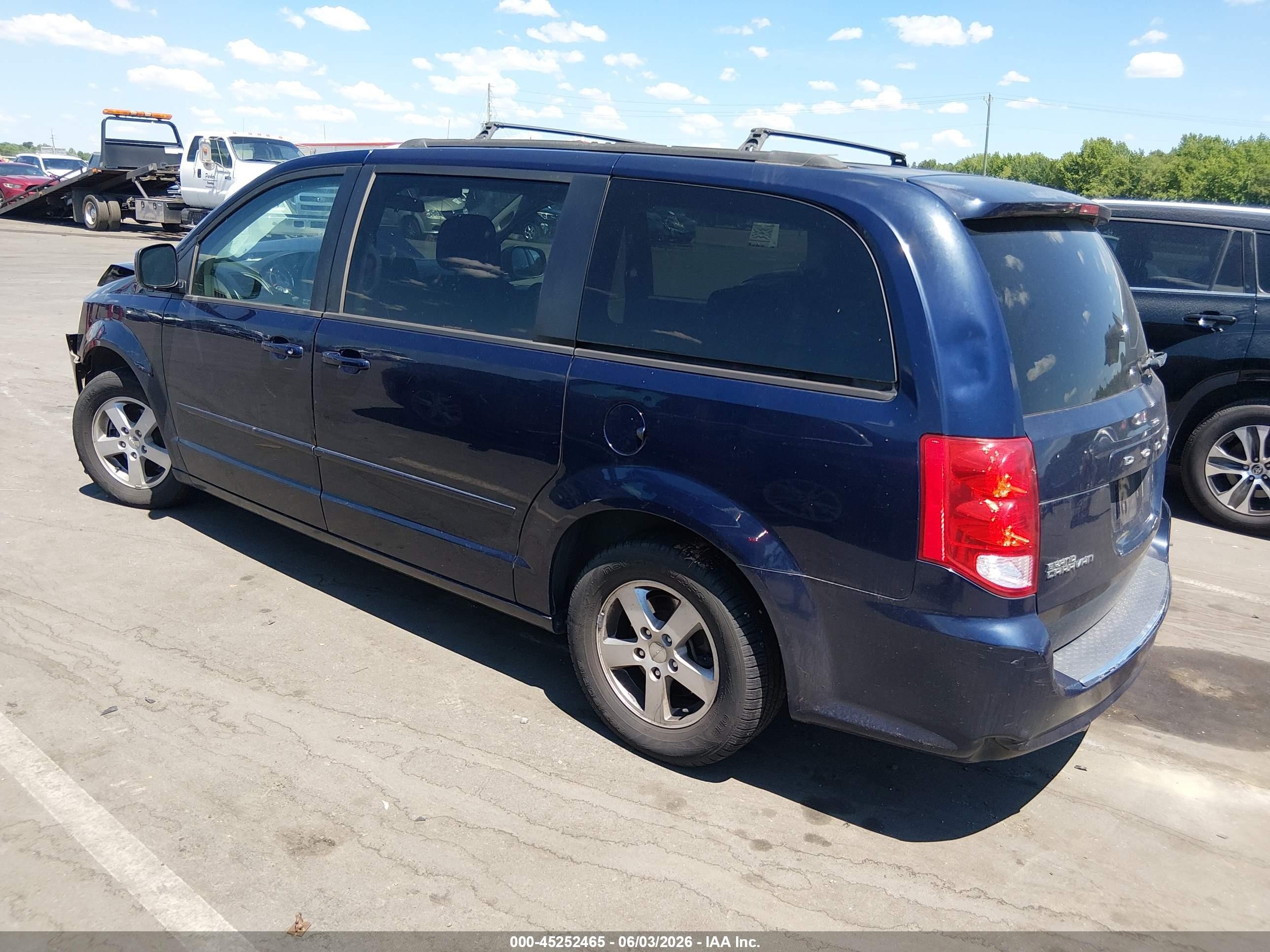 2012 Dodge Grand Caravan Sxt Blue vin: 2C4RDGCG2CR214821