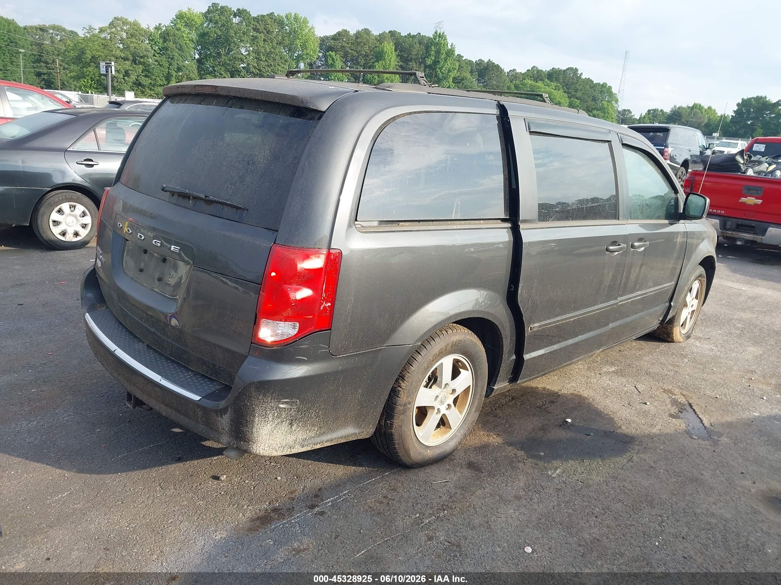 2012 Dodge Grand Caravan Sxt Black vin: 2C4RDGCG2CR231389