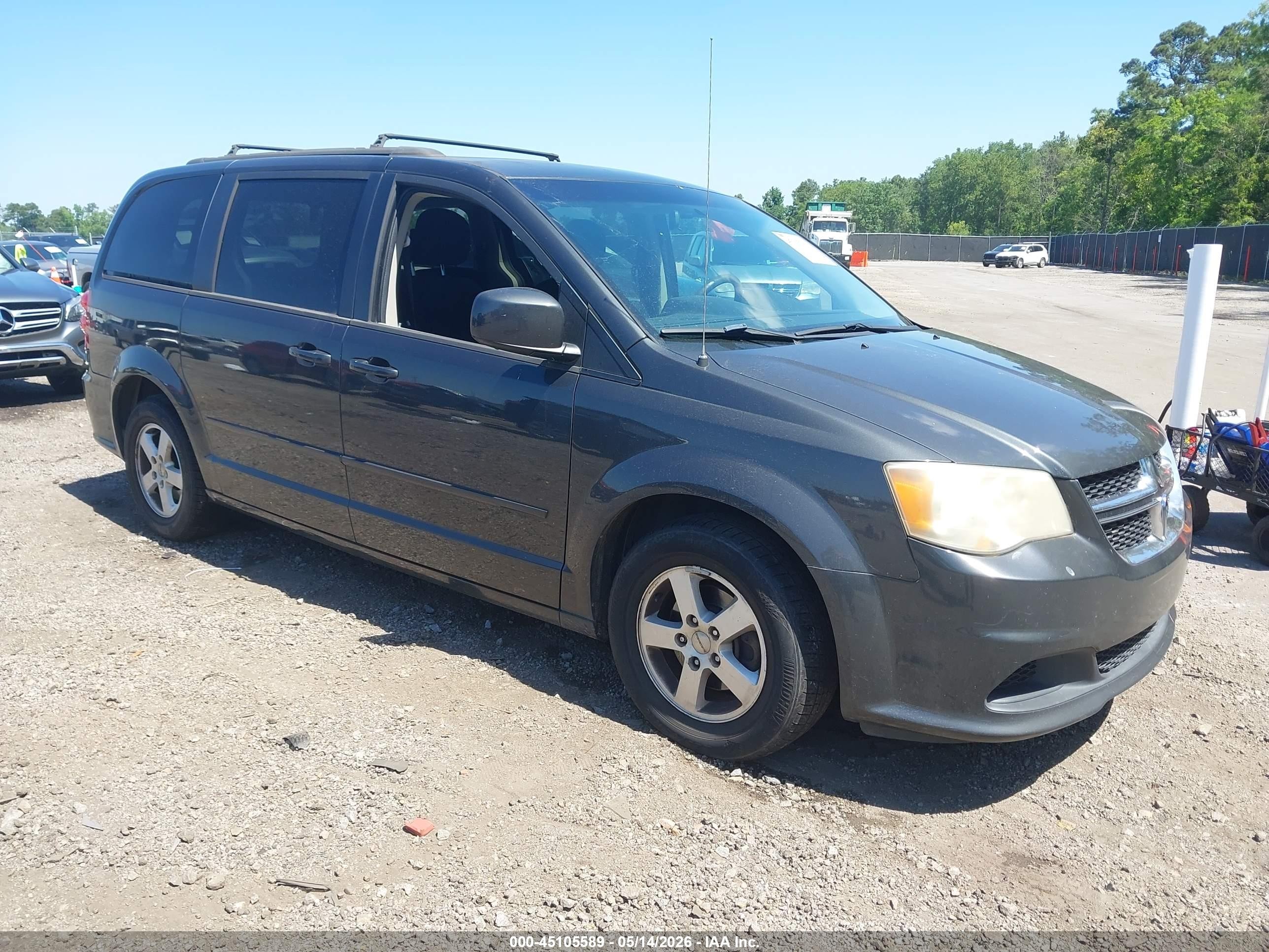 2012 Dodge Grand Caravan Sxt Gray vin: 2C4RDGCG2CR301876