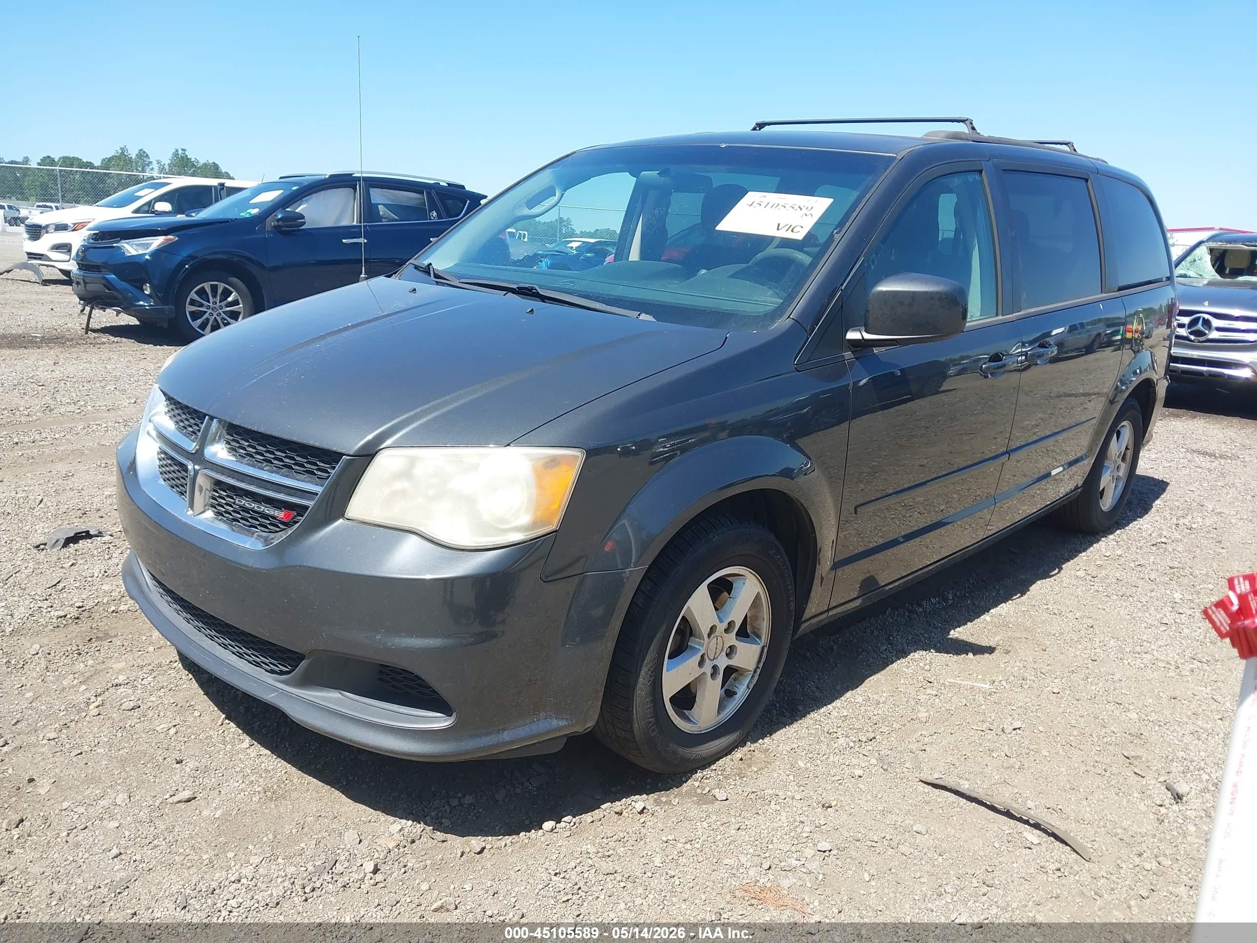 2012 Dodge Grand Caravan Sxt Gray vin: 2C4RDGCG2CR301876