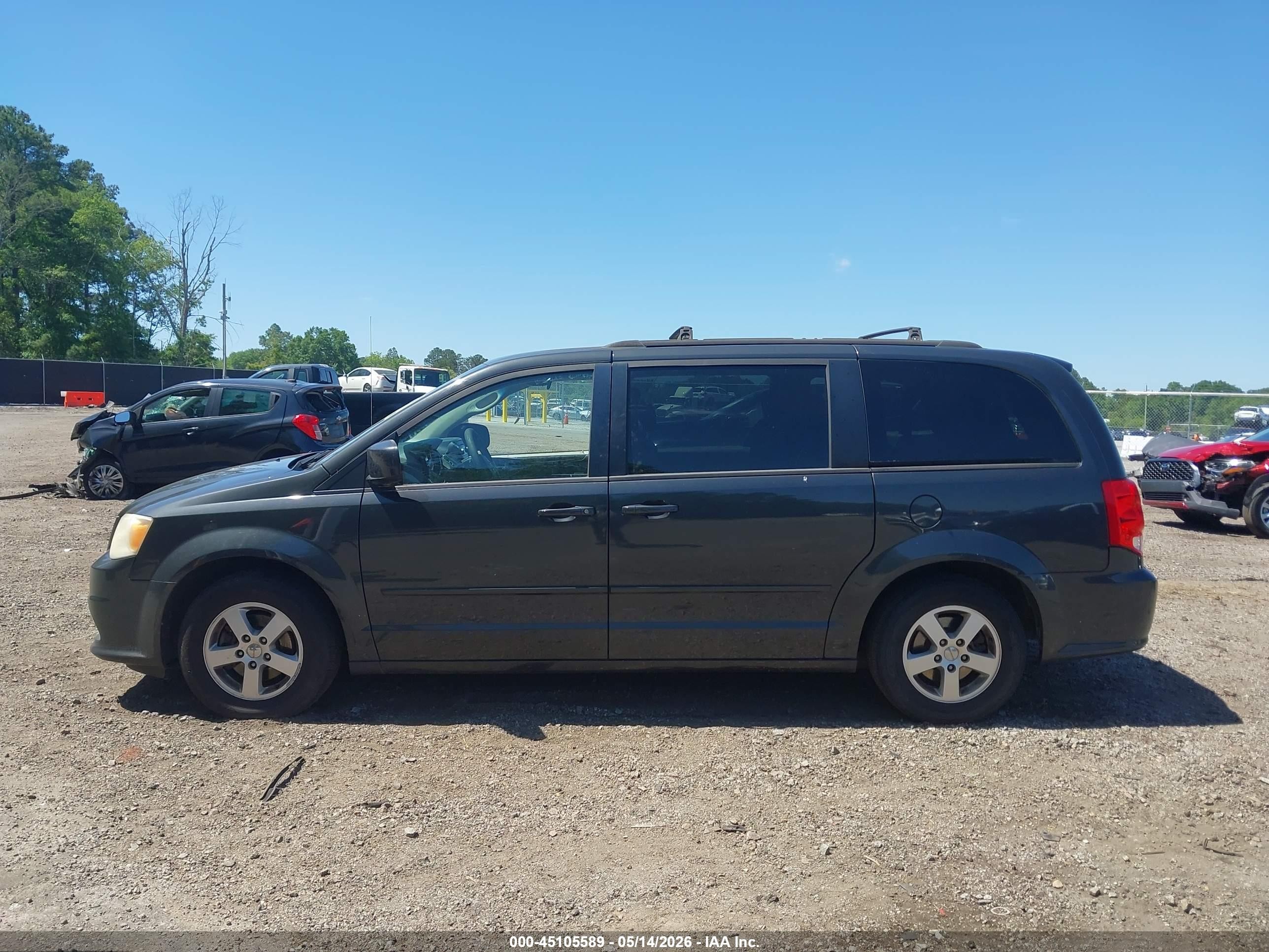 2012 Dodge Grand Caravan Sxt Gray vin: 2C4RDGCG2CR301876