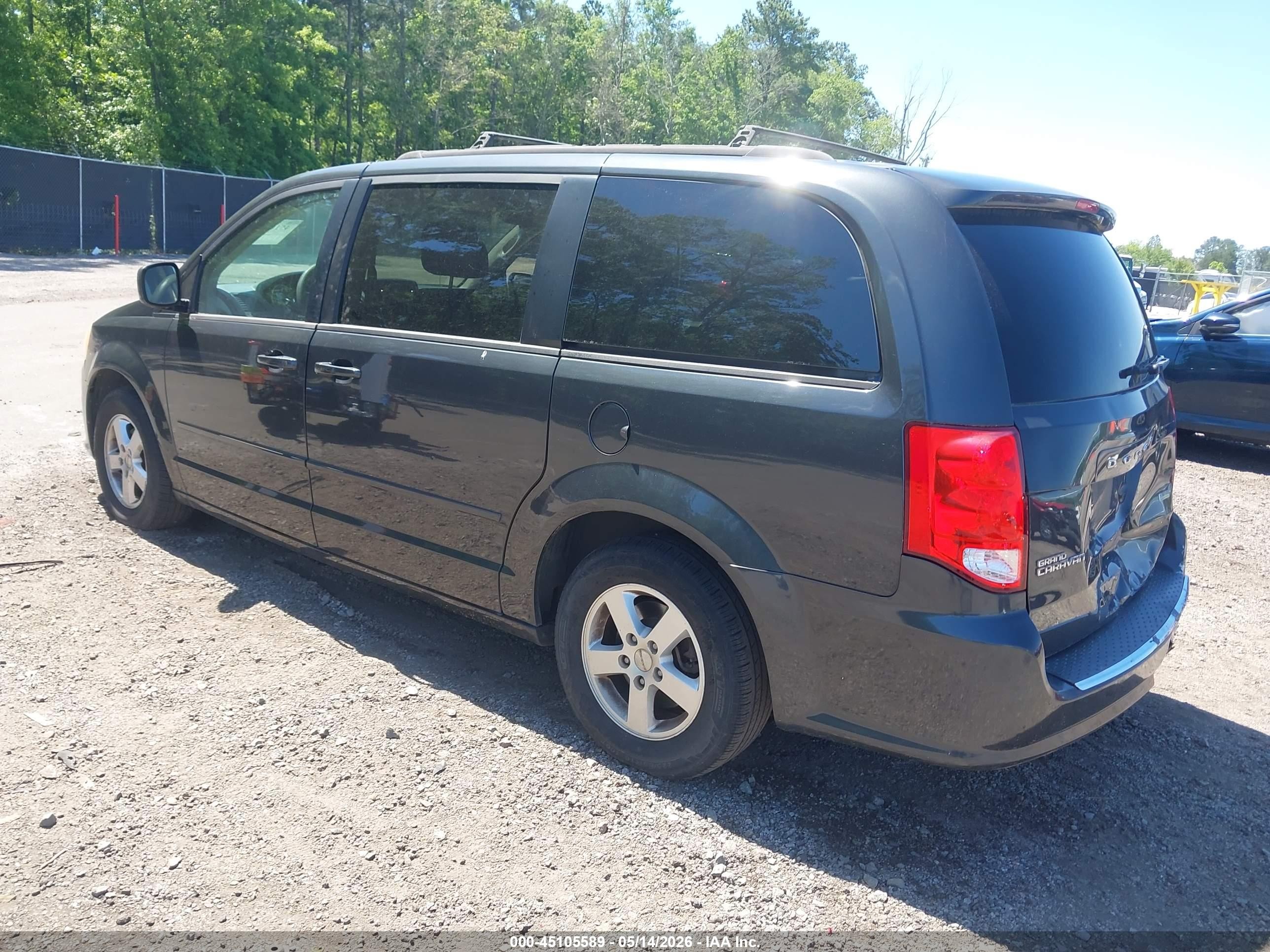 2012 Dodge Grand Caravan Sxt Gray vin: 2C4RDGCG2CR301876