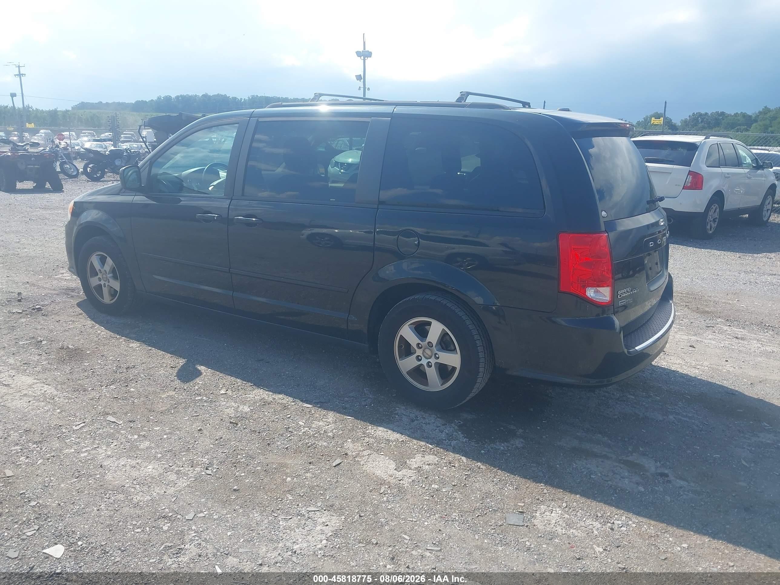 2012 Dodge Grand Caravan Sxt Black vin: 2C4RDGCG2CR319990