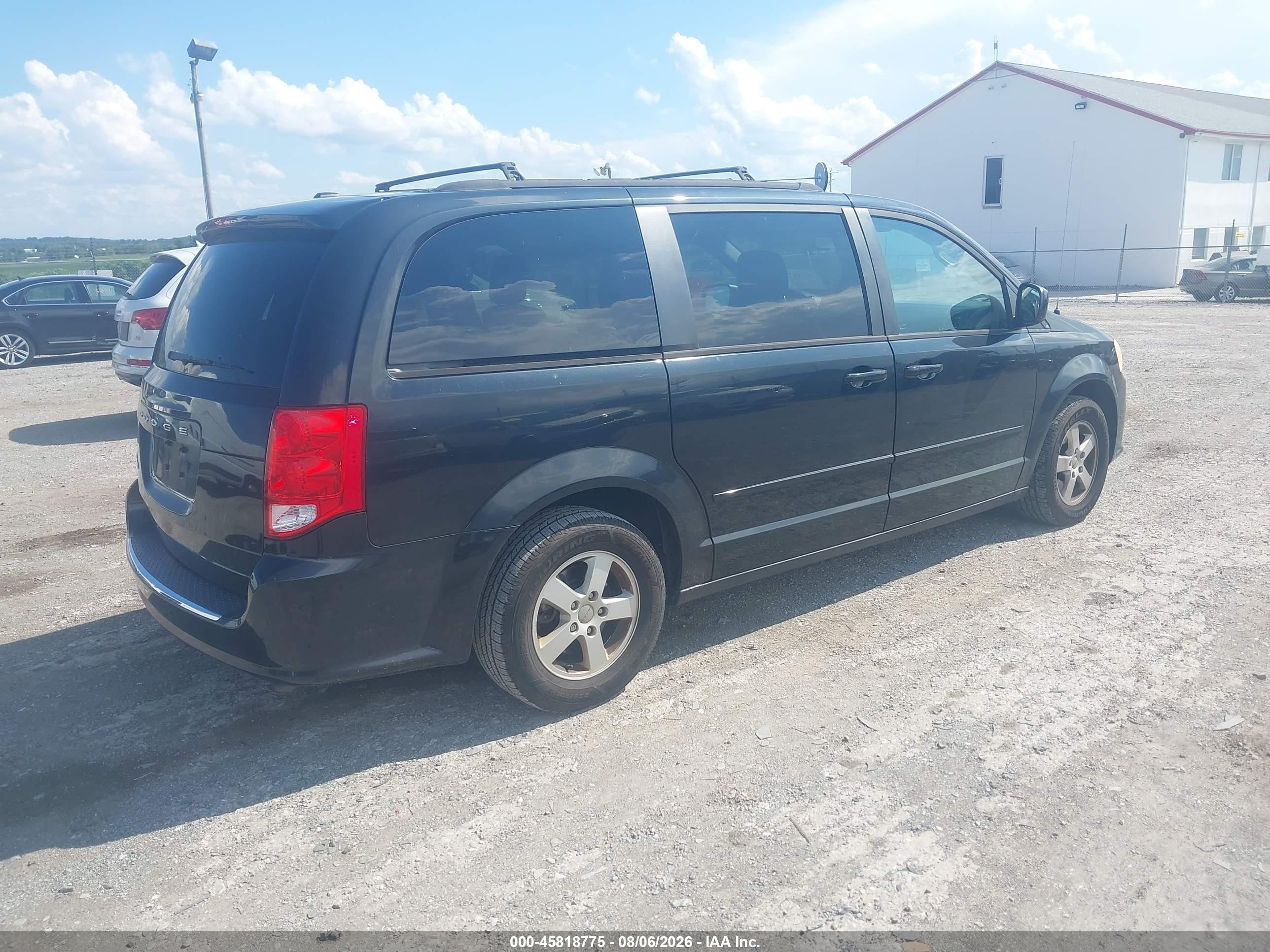 2012 Dodge Grand Caravan Sxt Black vin: 2C4RDGCG2CR319990