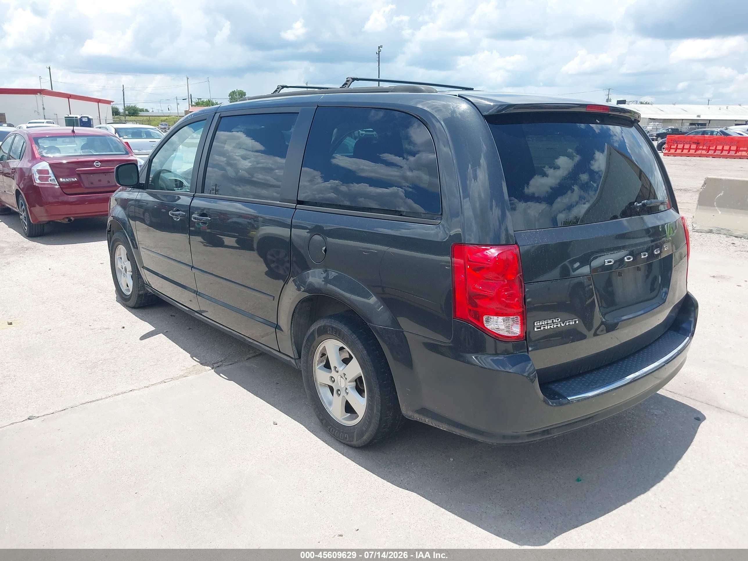 2012 Dodge Grand Caravan Sxt Black vin: 2C4RDGCG2CR330200