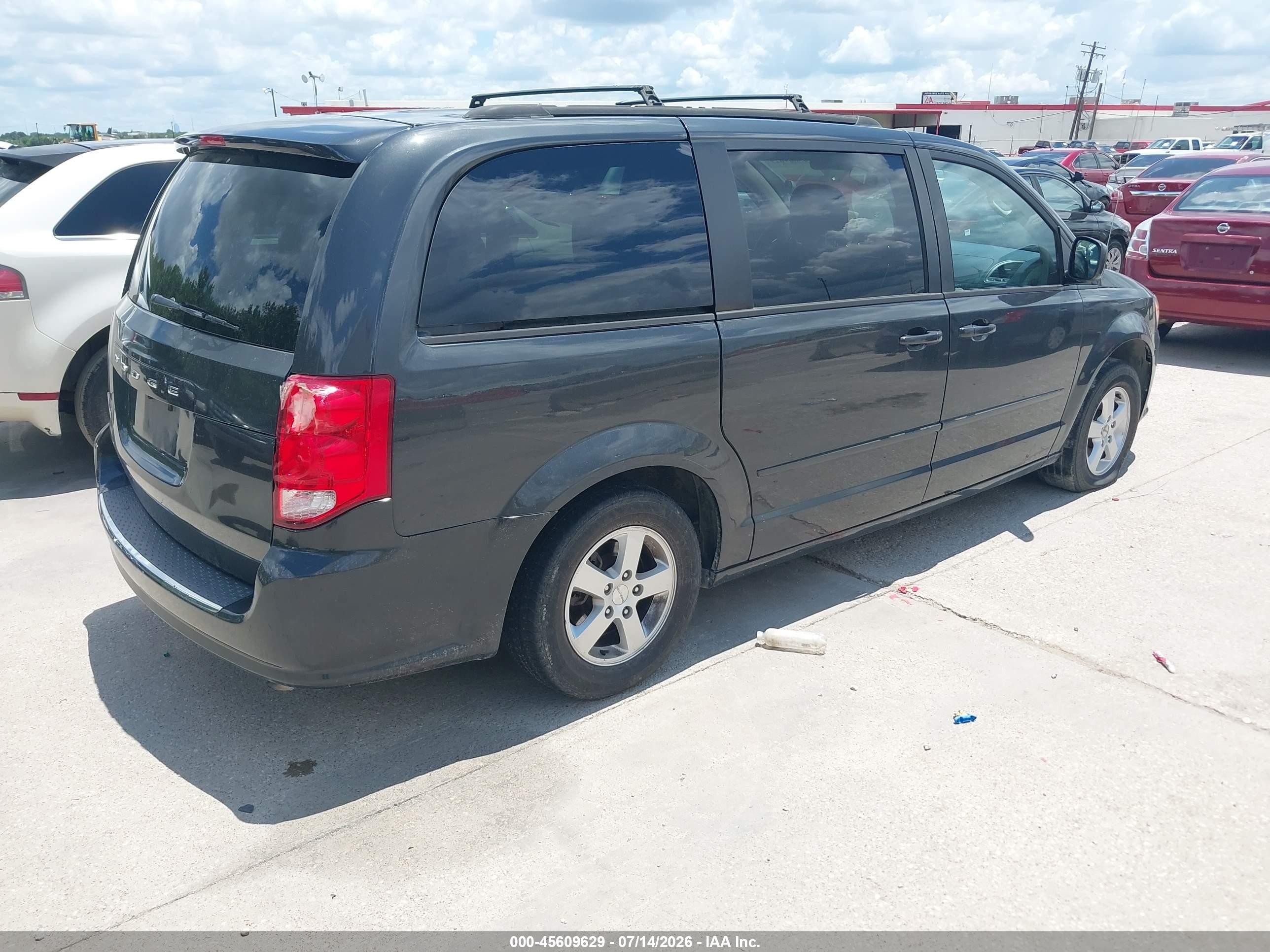 2012 Dodge Grand Caravan Sxt Black vin: 2C4RDGCG2CR330200
