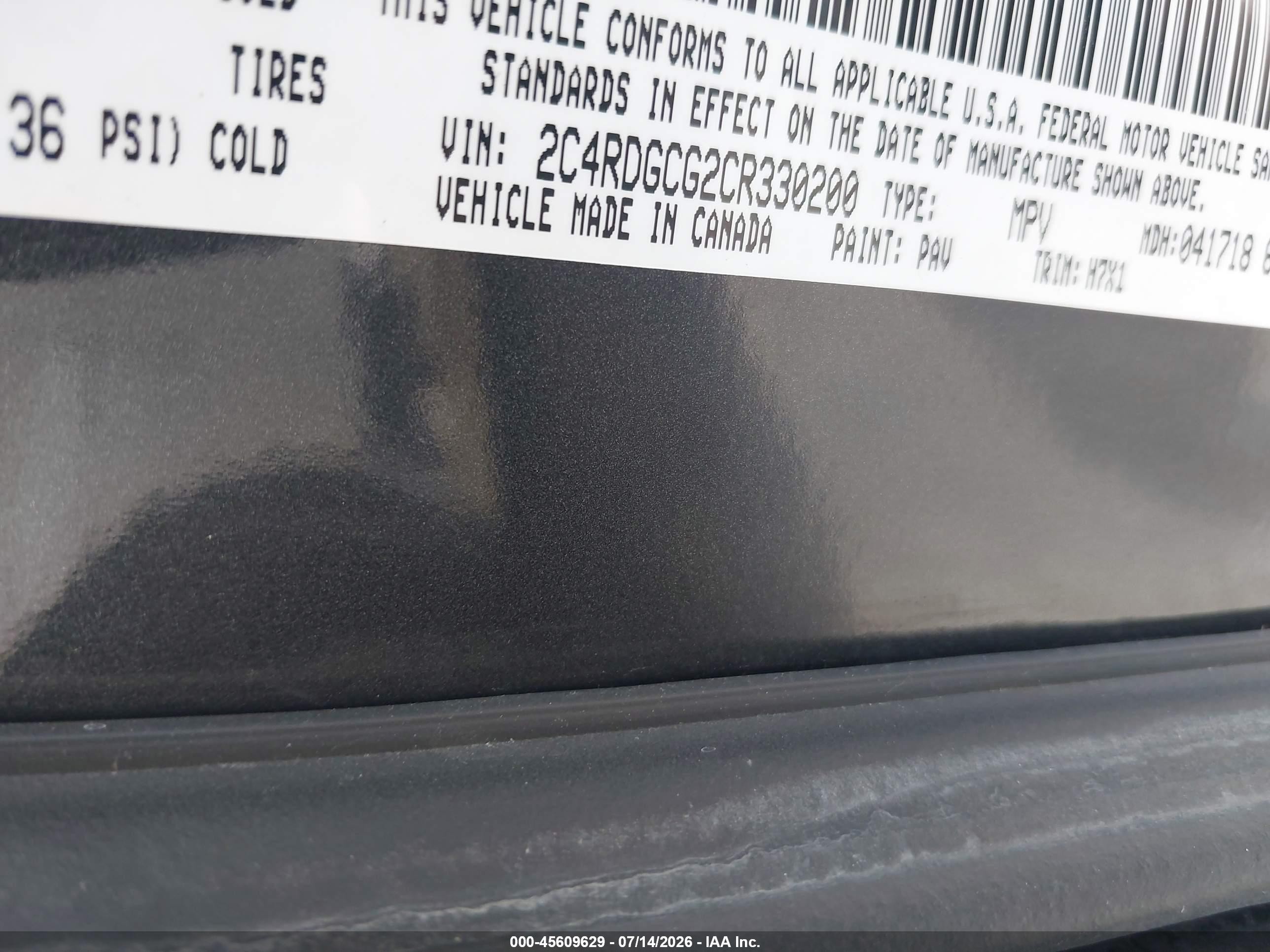 2012 Dodge Grand Caravan Sxt Black vin: 2C4RDGCG2CR330200