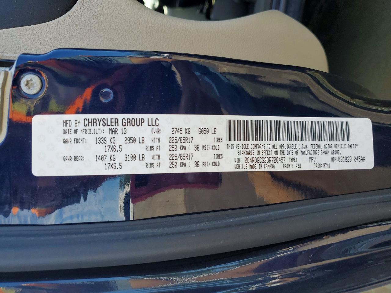 2013 Dodge Grand Caravan Sxt Blue vin: 2C4RDGCG2DR726497
