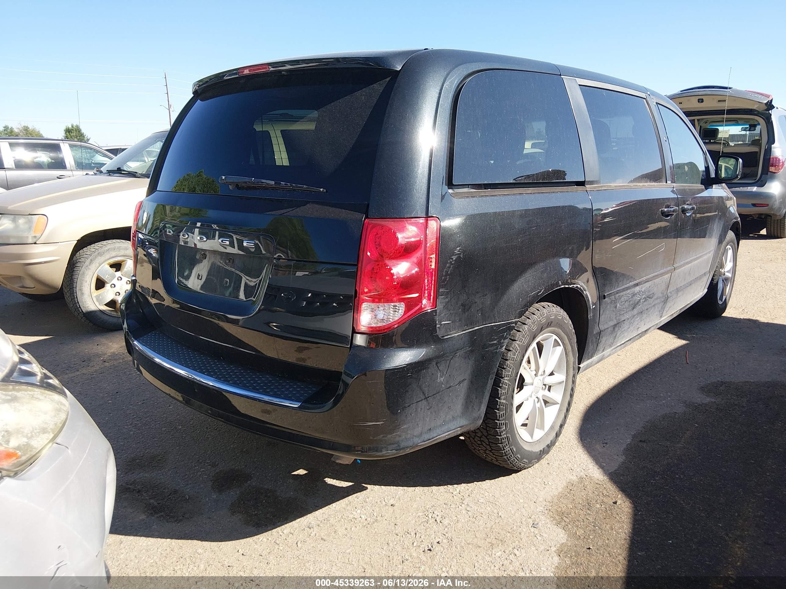 2013 Dodge Grand Caravan Sxt Black vin: 2C4RDGCG2DR771536