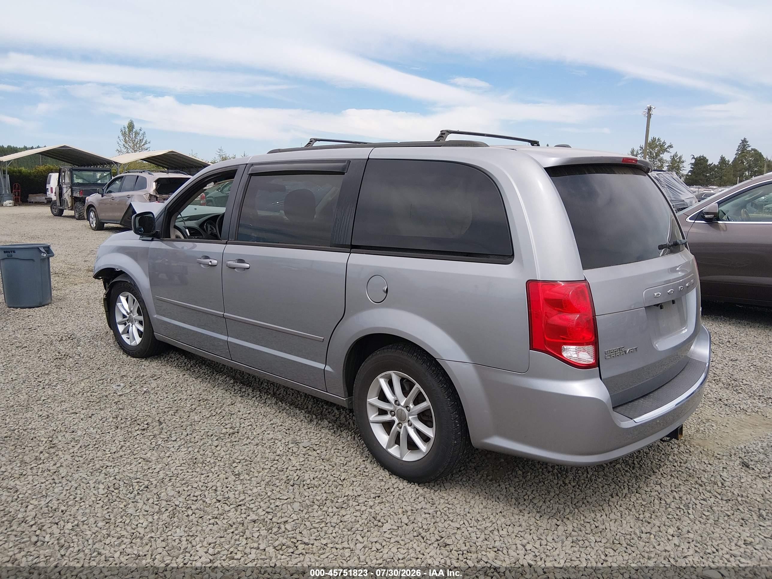 2014 Dodge Grand Caravan Sxt Silver vin: 2C4RDGCG2ER177126