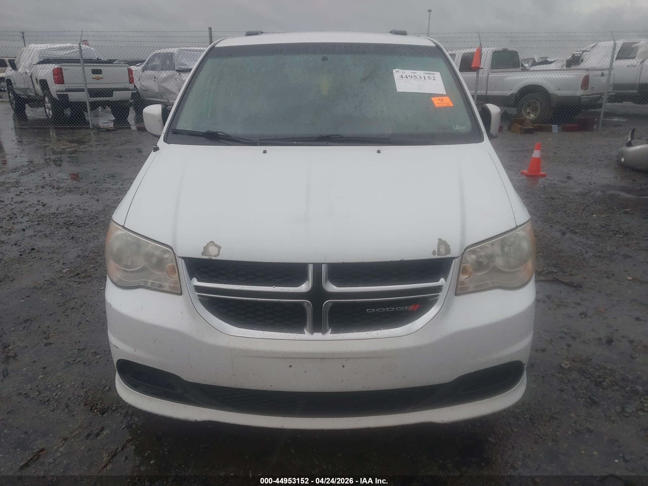 2014 Dodge Grand Caravan Sxt White vin: 2C4RDGCG2ER183878