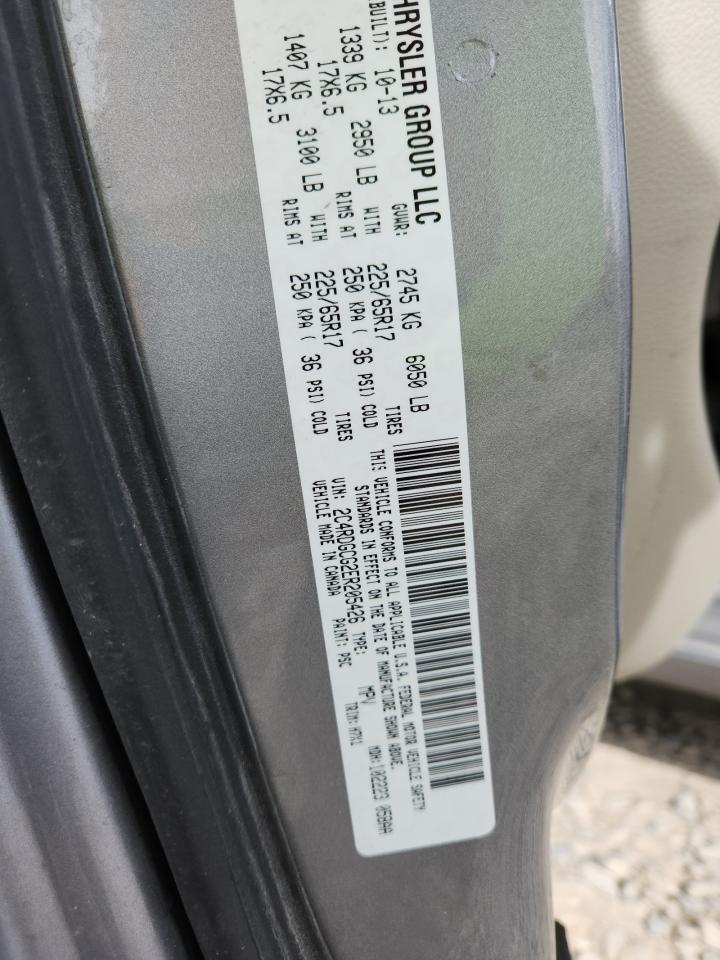 2014 Dodge Grand Caravan Sxt Gray vin: 2C4RDGCG2ER205426