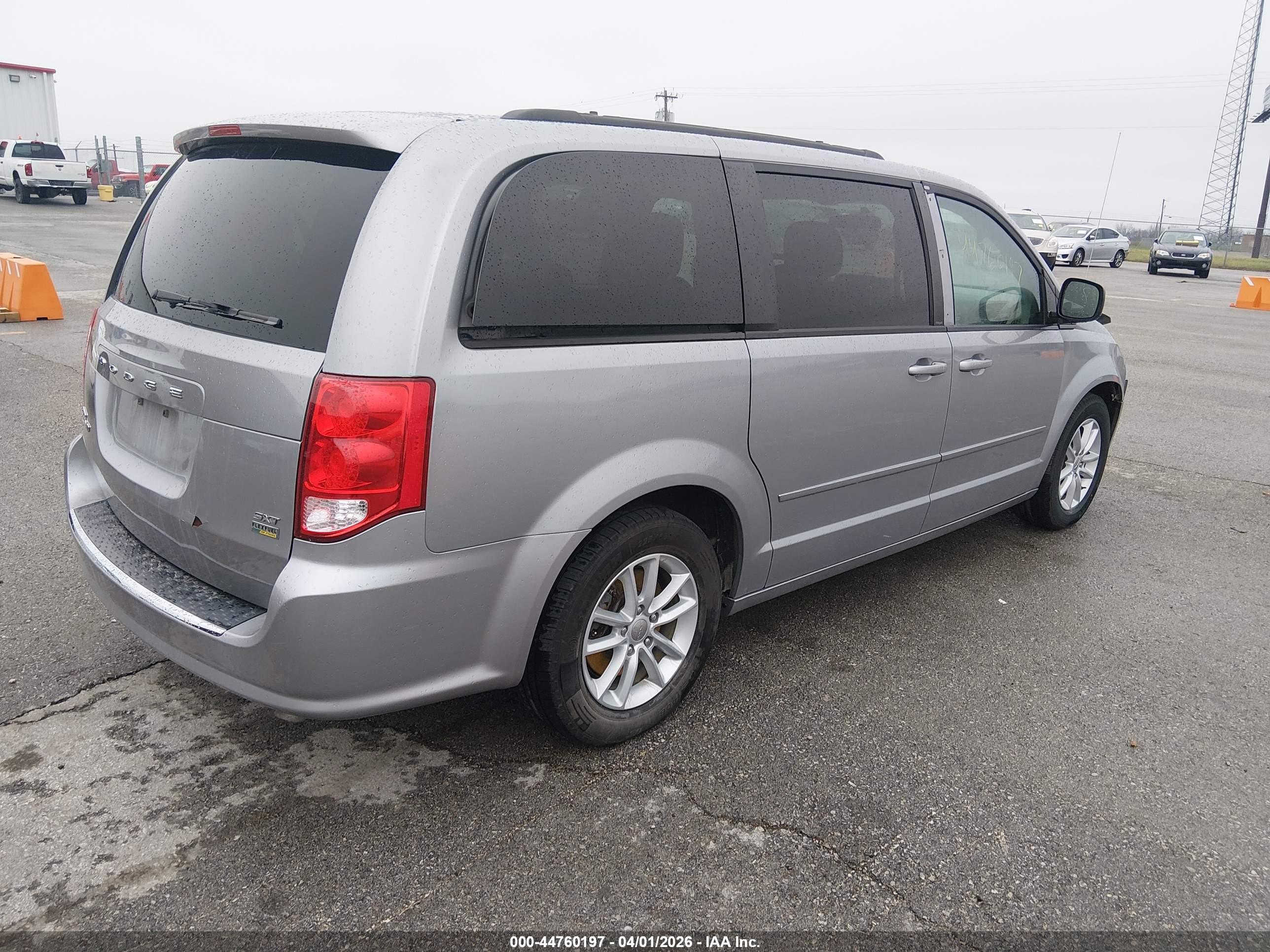 2014 Dodge Grand Caravan Sxt Gray vin: 2C4RDGCG2ER209735