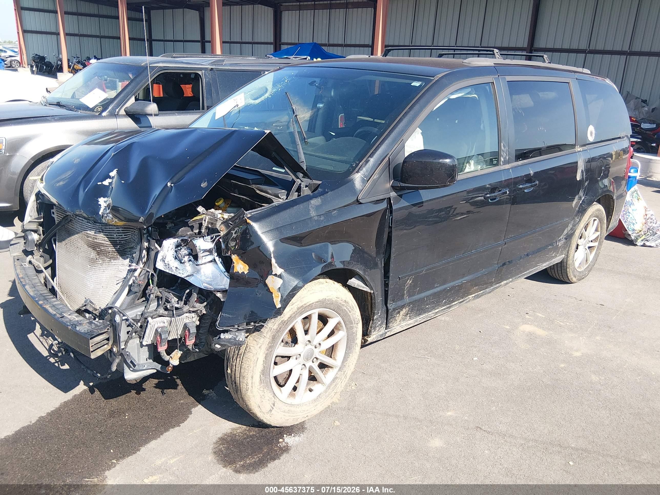 2014 Dodge Grand Caravan Sxt Black vin: 2C4RDGCG2ER264282