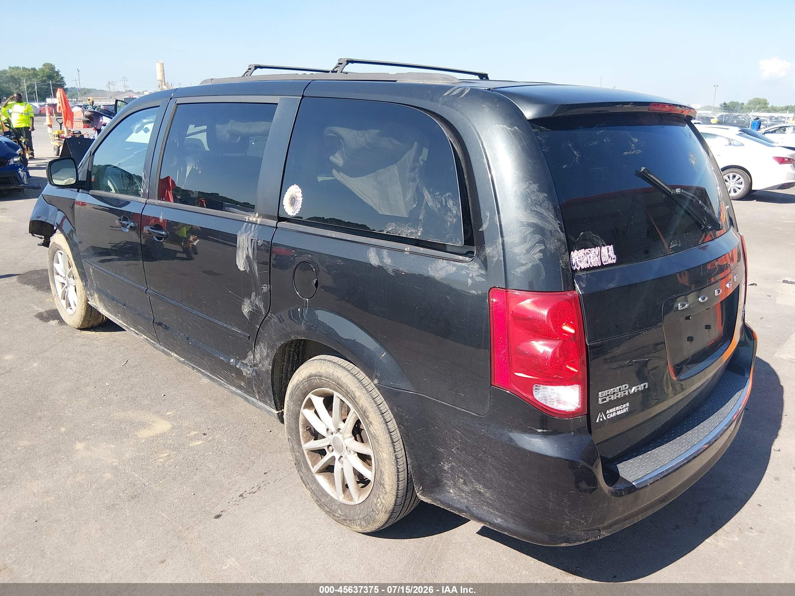 2014 Dodge Grand Caravan Sxt Black vin: 2C4RDGCG2ER264282
