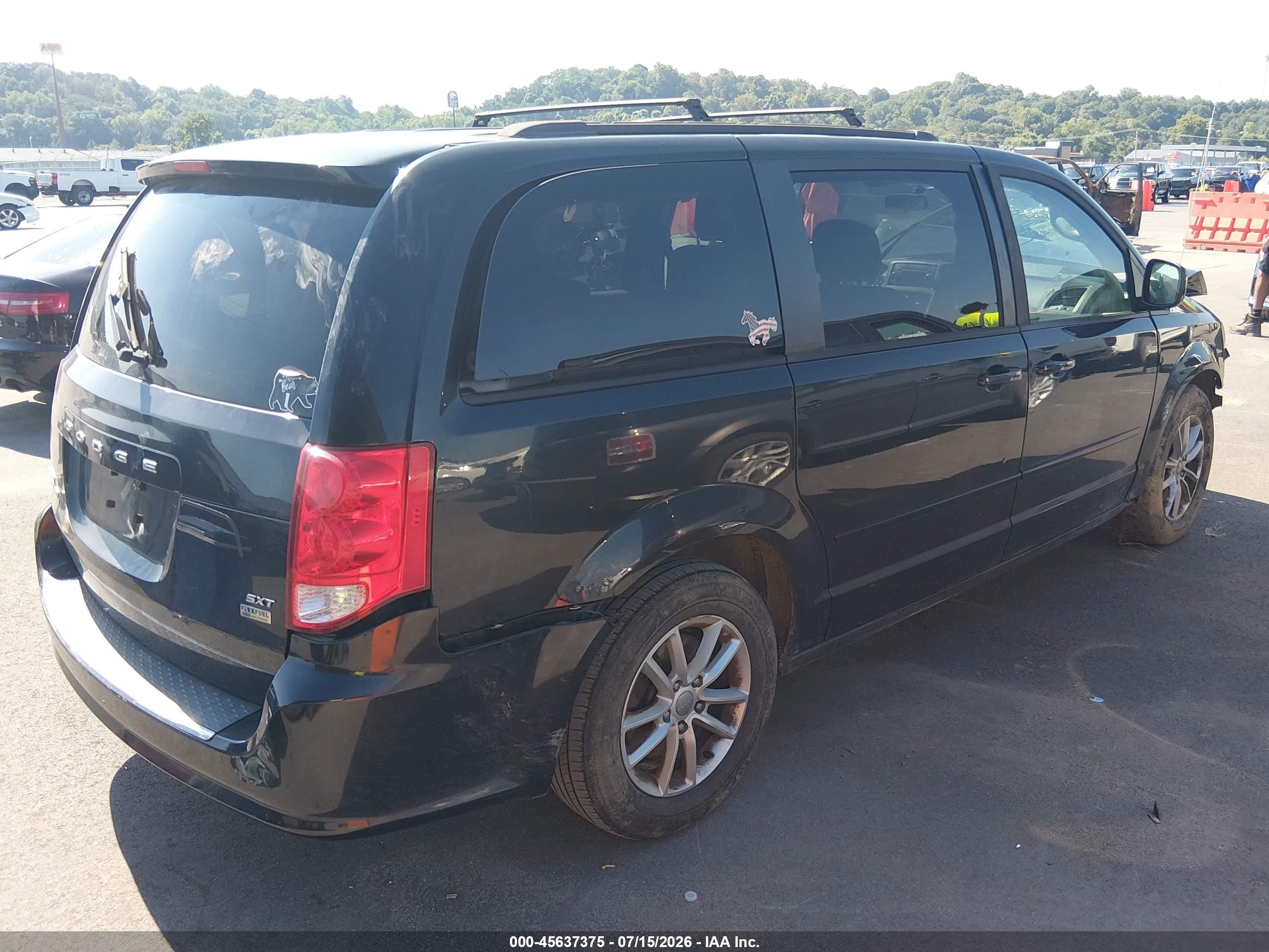 2014 Dodge Grand Caravan Sxt Black vin: 2C4RDGCG2ER264282