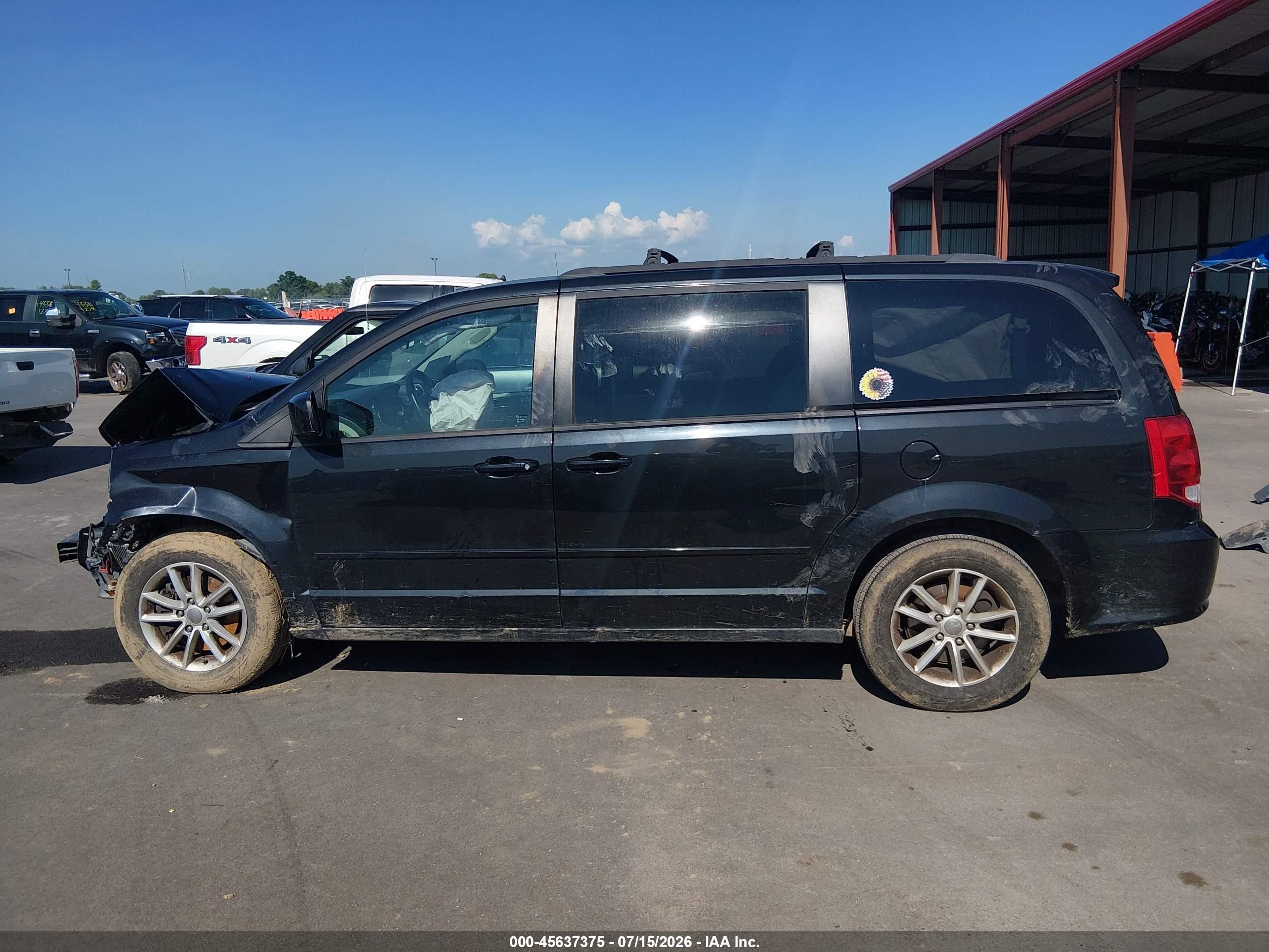 2014 Dodge Grand Caravan Sxt Black vin: 2C4RDGCG2ER264282