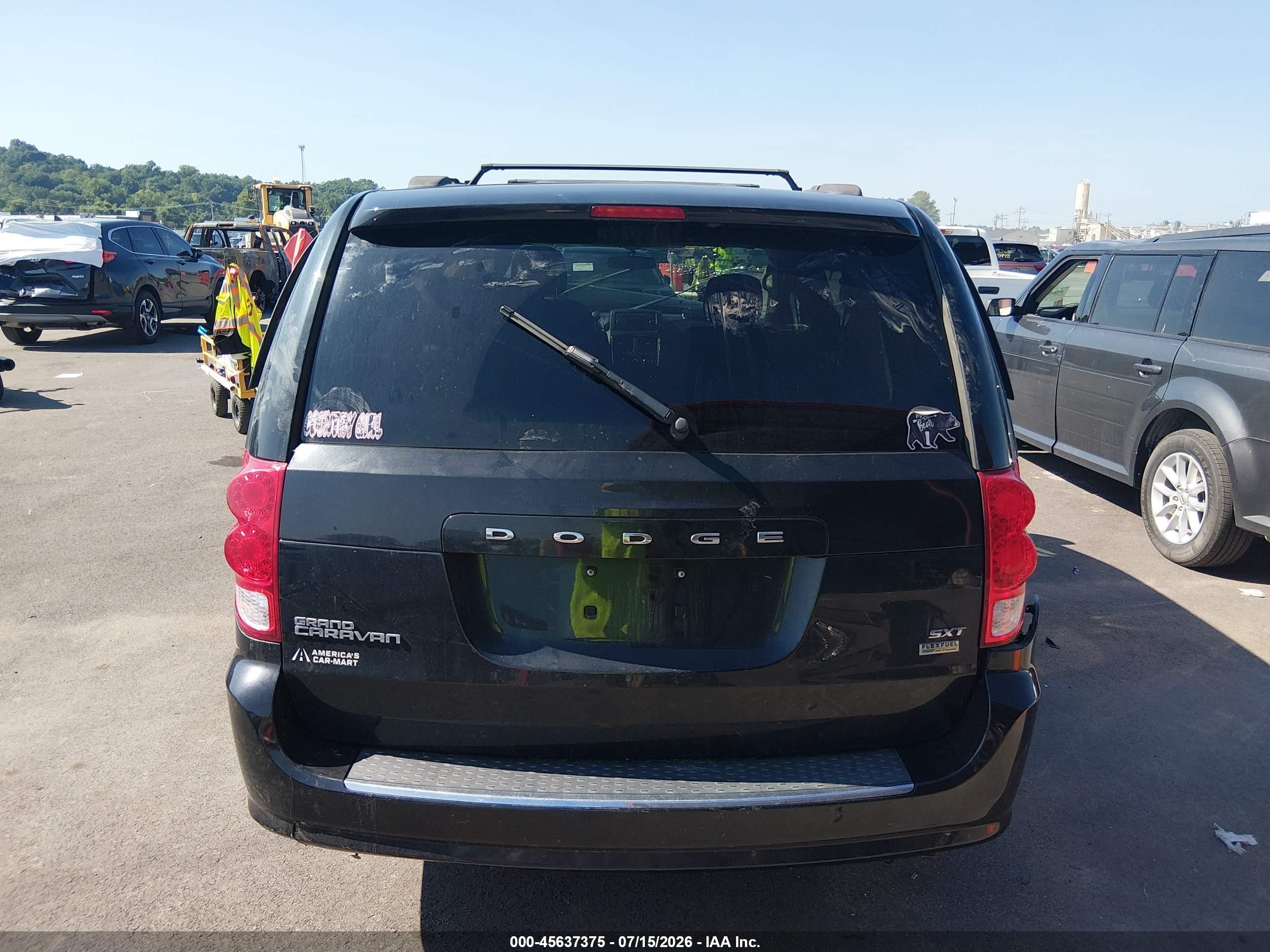 2014 Dodge Grand Caravan Sxt Black vin: 2C4RDGCG2ER264282