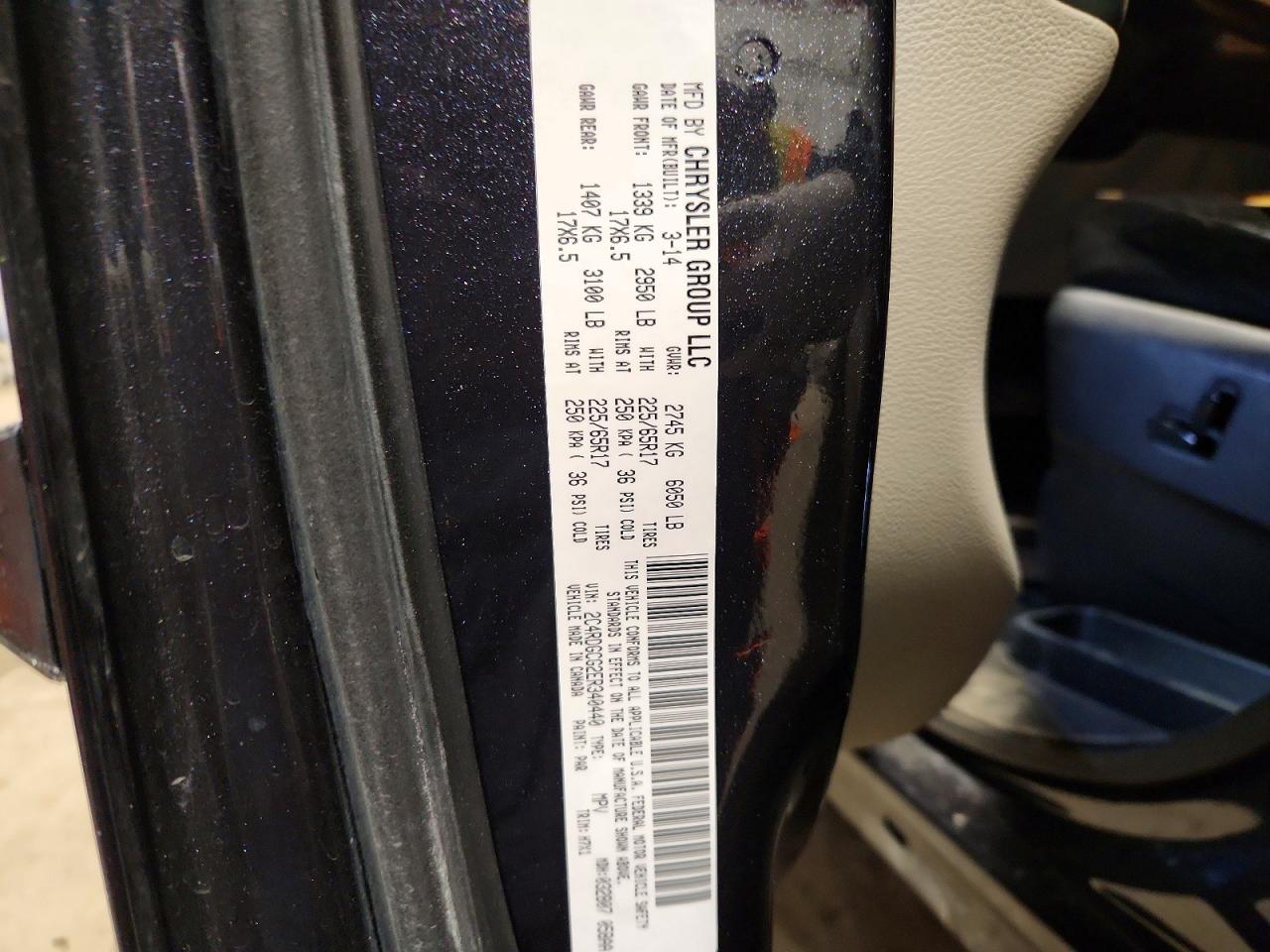 2014 Dodge Grand Caravan Sxt Charcoal vin: 2C4RDGCG2ER340440