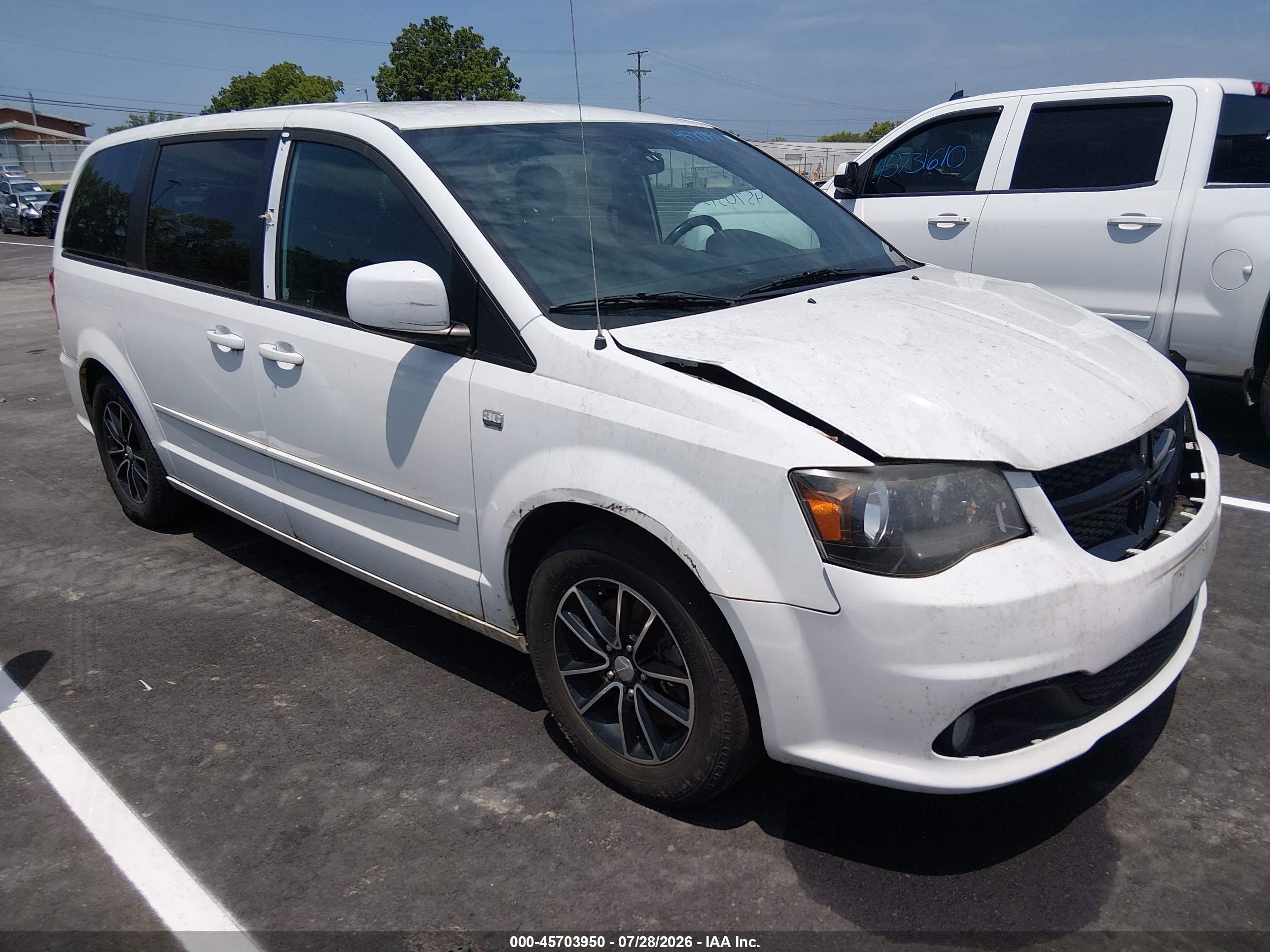 2014 Dodge Grand Caravan Sxt 30th Anniversary White vin: 2C4RDGCG2ER366214