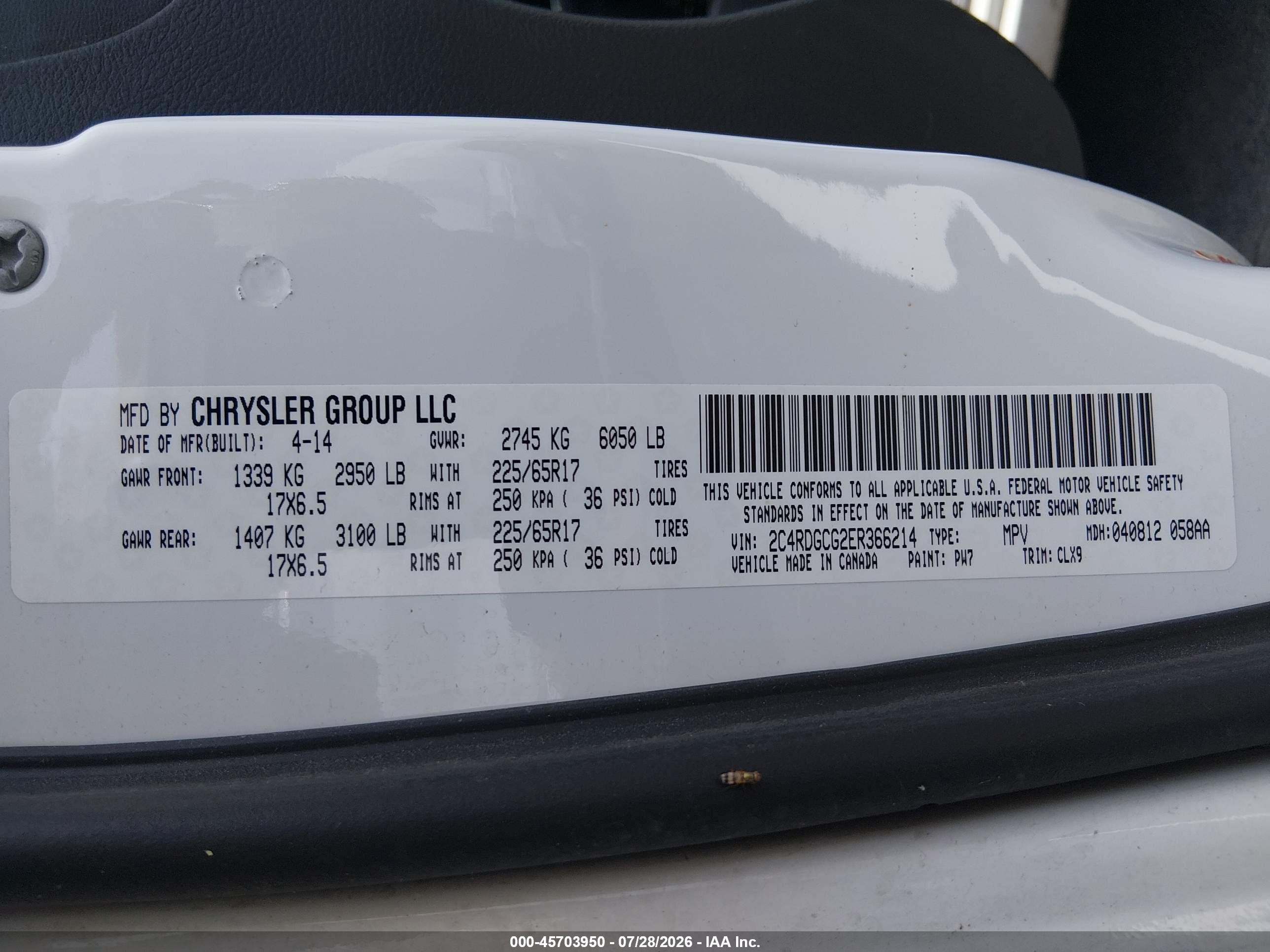 2014 Dodge Grand Caravan Sxt 30th Anniversary Белый vin: 2C4RDGCG2ER366214