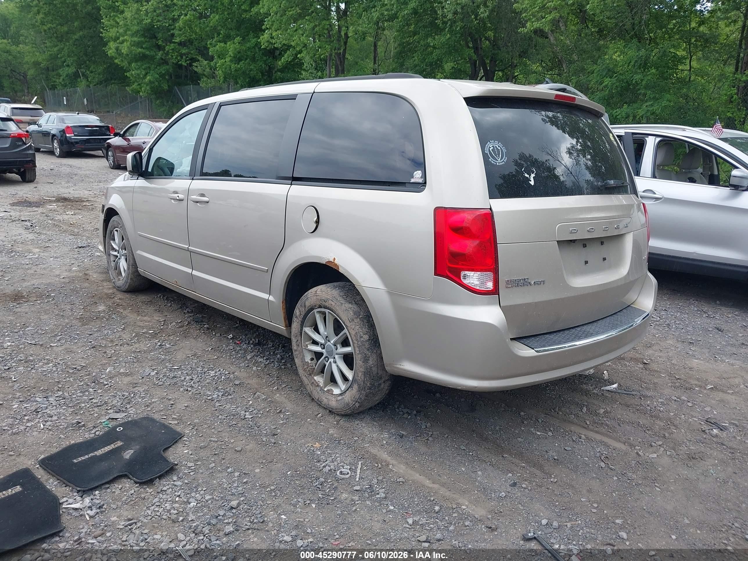 2014 Dodge Grand Caravan Sxt Tan vin: 2C4RDGCG2ER371459