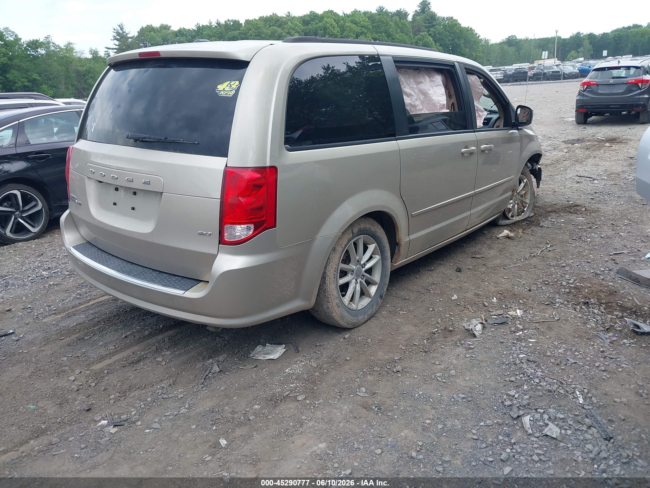 2014 Dodge Grand Caravan Sxt Tan vin: 2C4RDGCG2ER371459