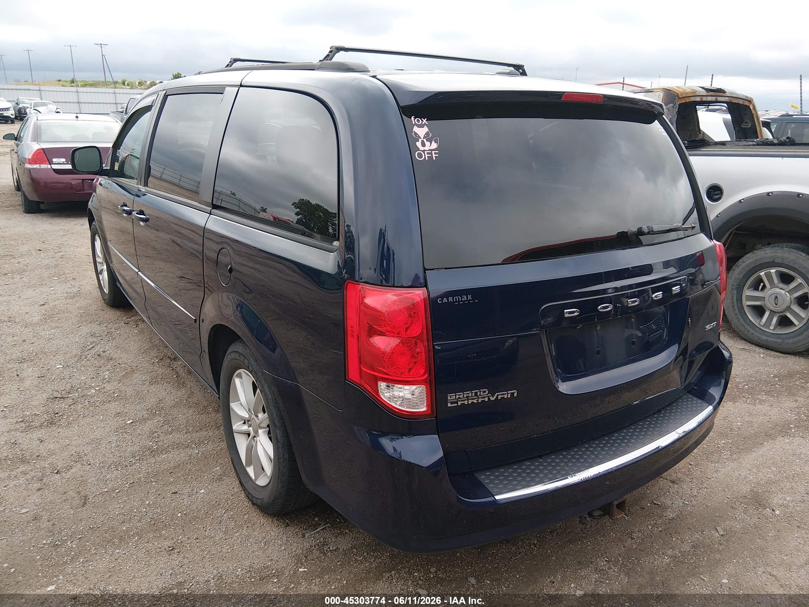 2014 Dodge Grand Caravan Sxt Dark Blue vin: 2C4RDGCG2ER405495