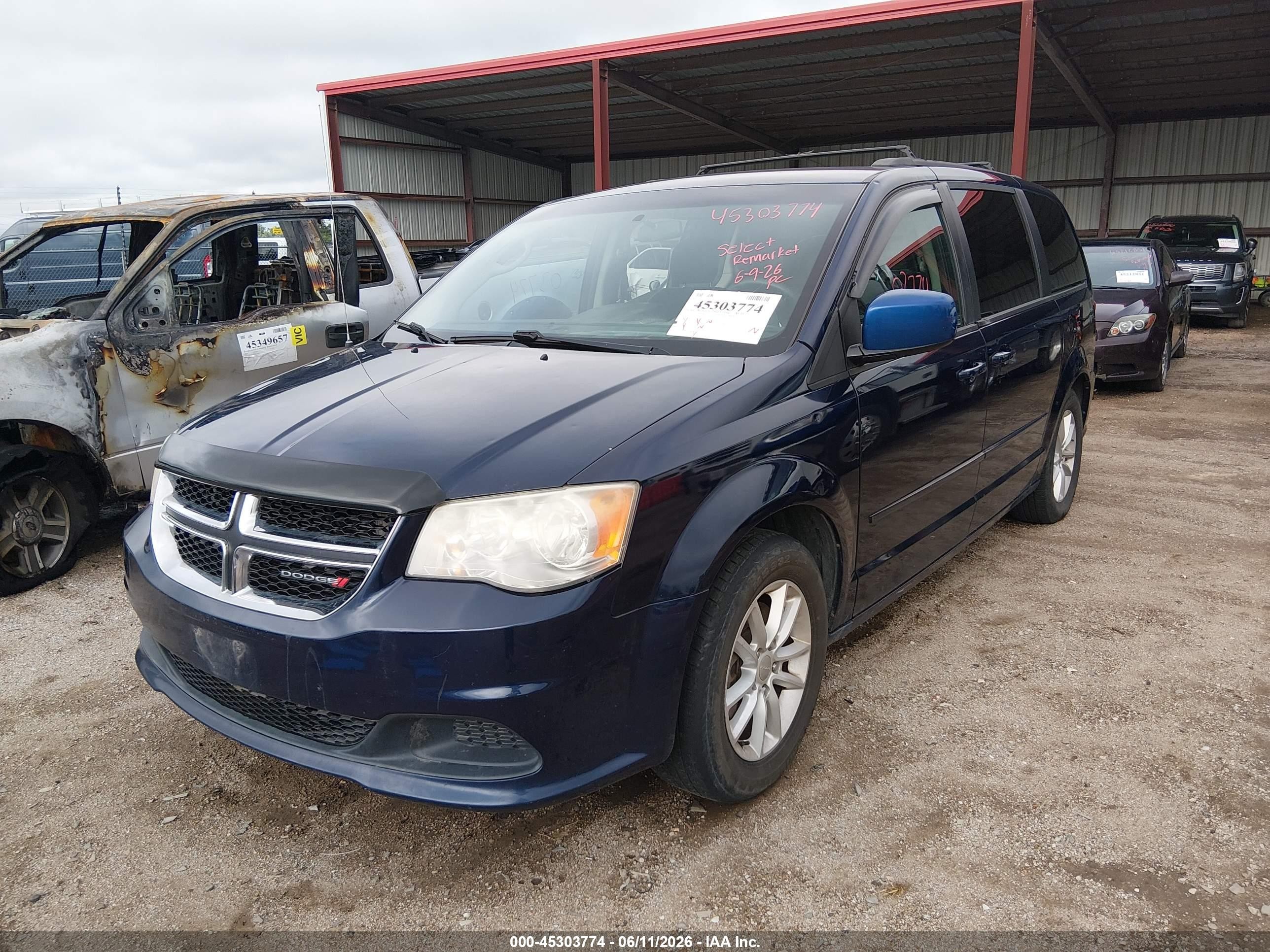 2014 Dodge Grand Caravan Sxt Dark Blue vin: 2C4RDGCG2ER405495