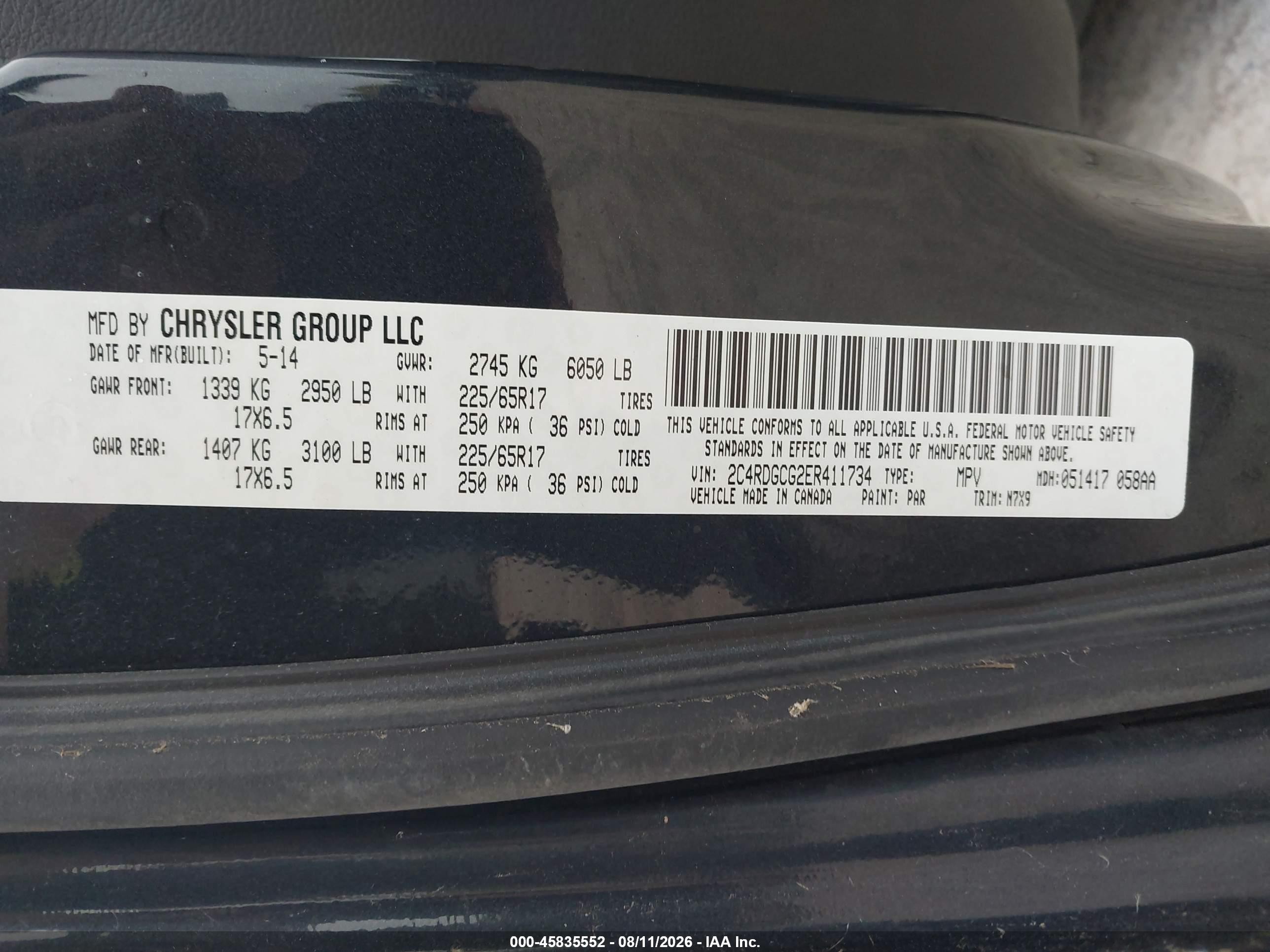2014 Dodge Grand Caravan Sxt Dark Blue vin: 2C4RDGCG2ER411734