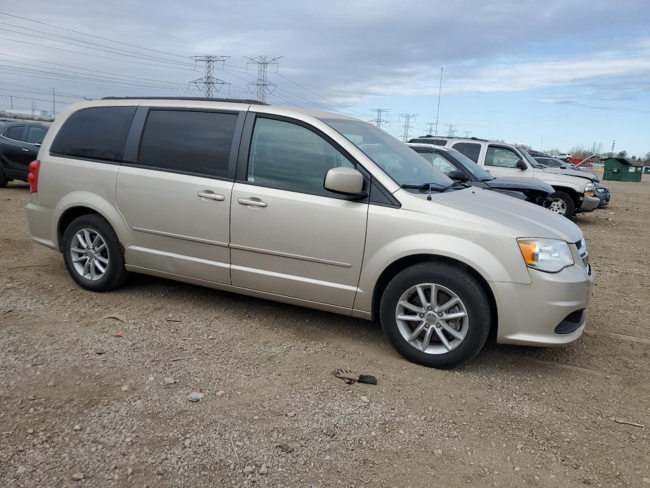 2014 Dodge Grand Caravan Sxt Beige vin: 2C4RDGCG2ER471741